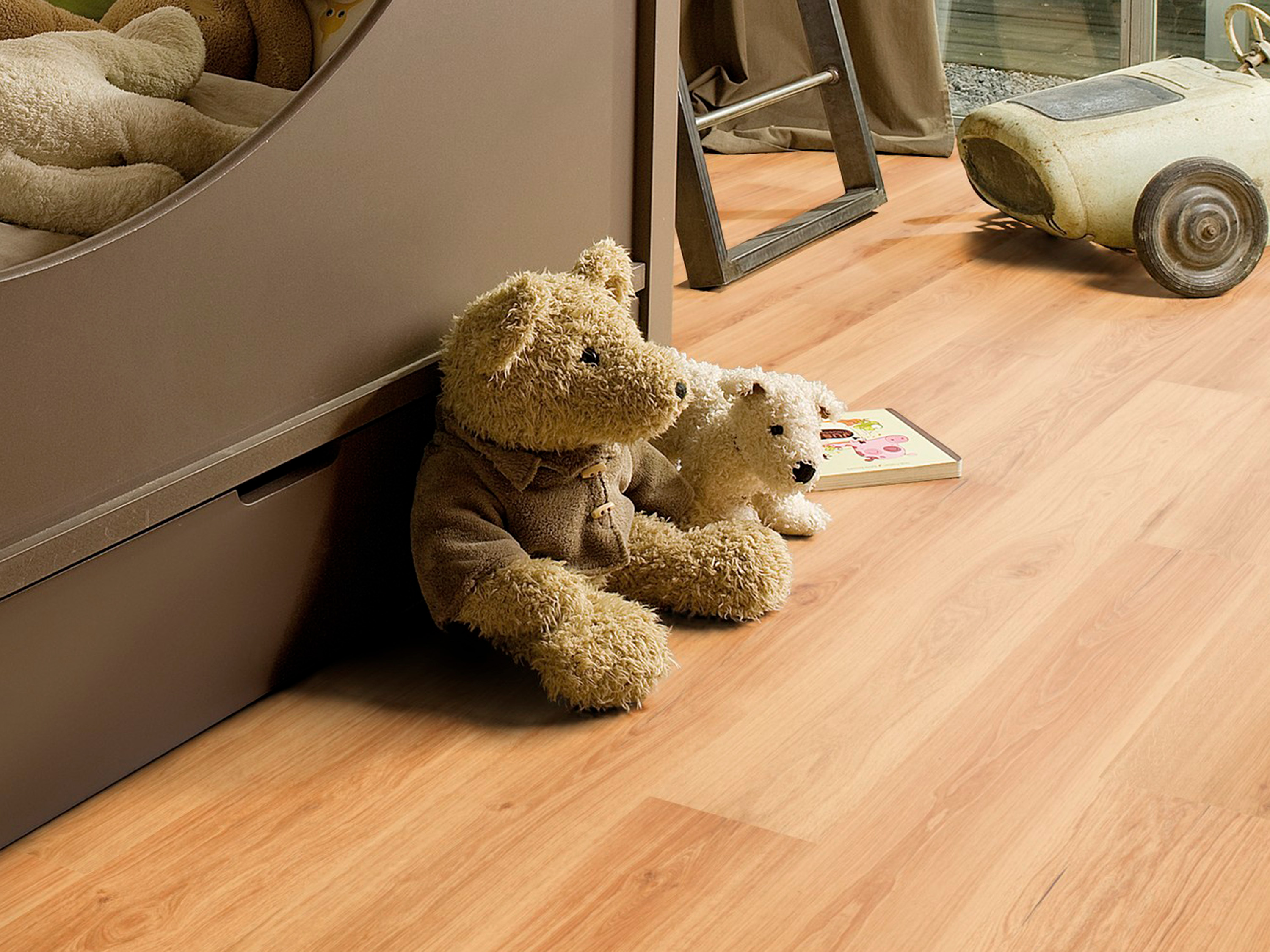 Kork Designboden Wood Basic - Matera Oak, digitalbedrucktes Korkfurnier