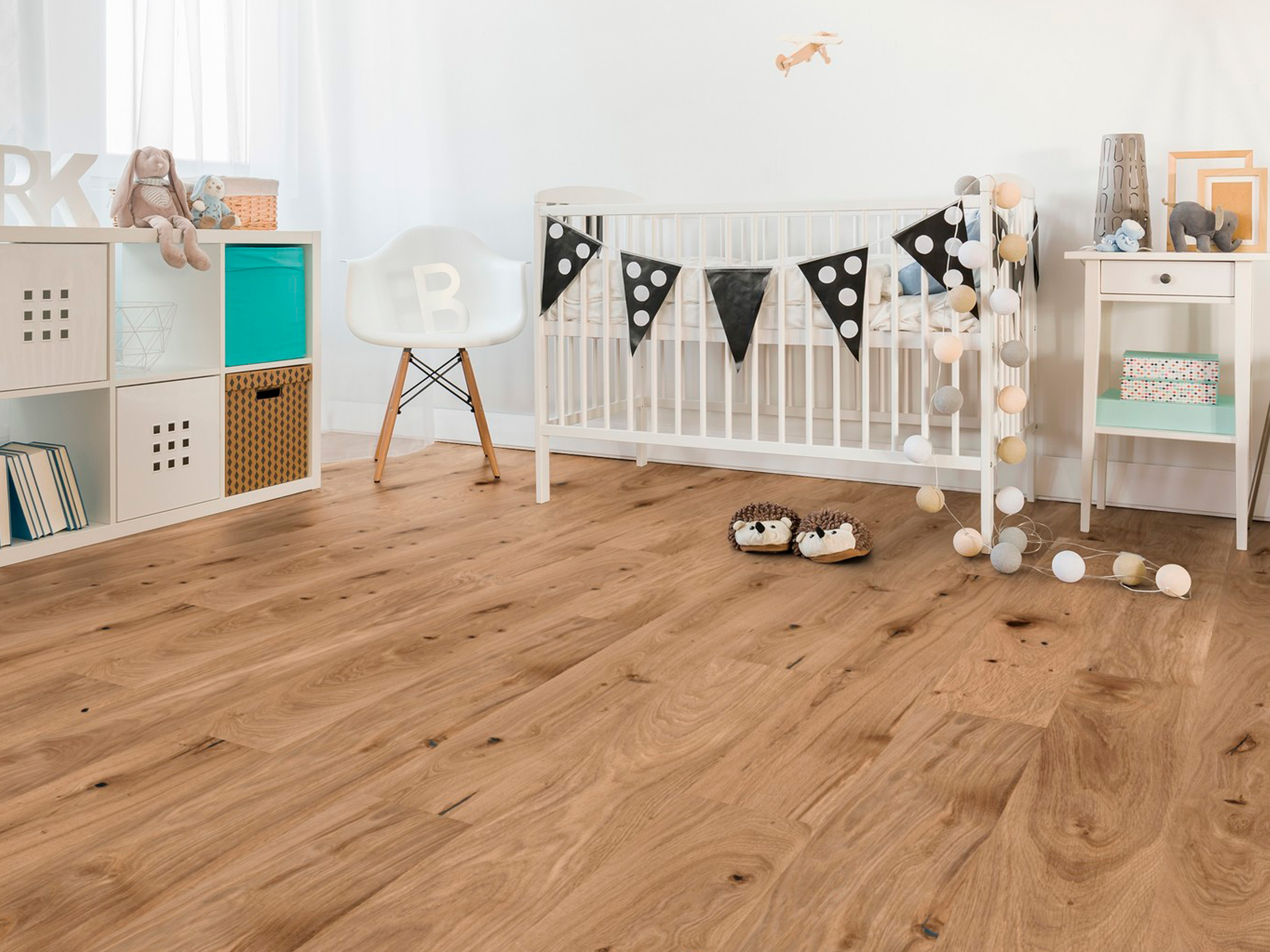 Kork Designboden Wood Basic - Panama Oak Cognac, digitalbedrucktes Korkfurnier