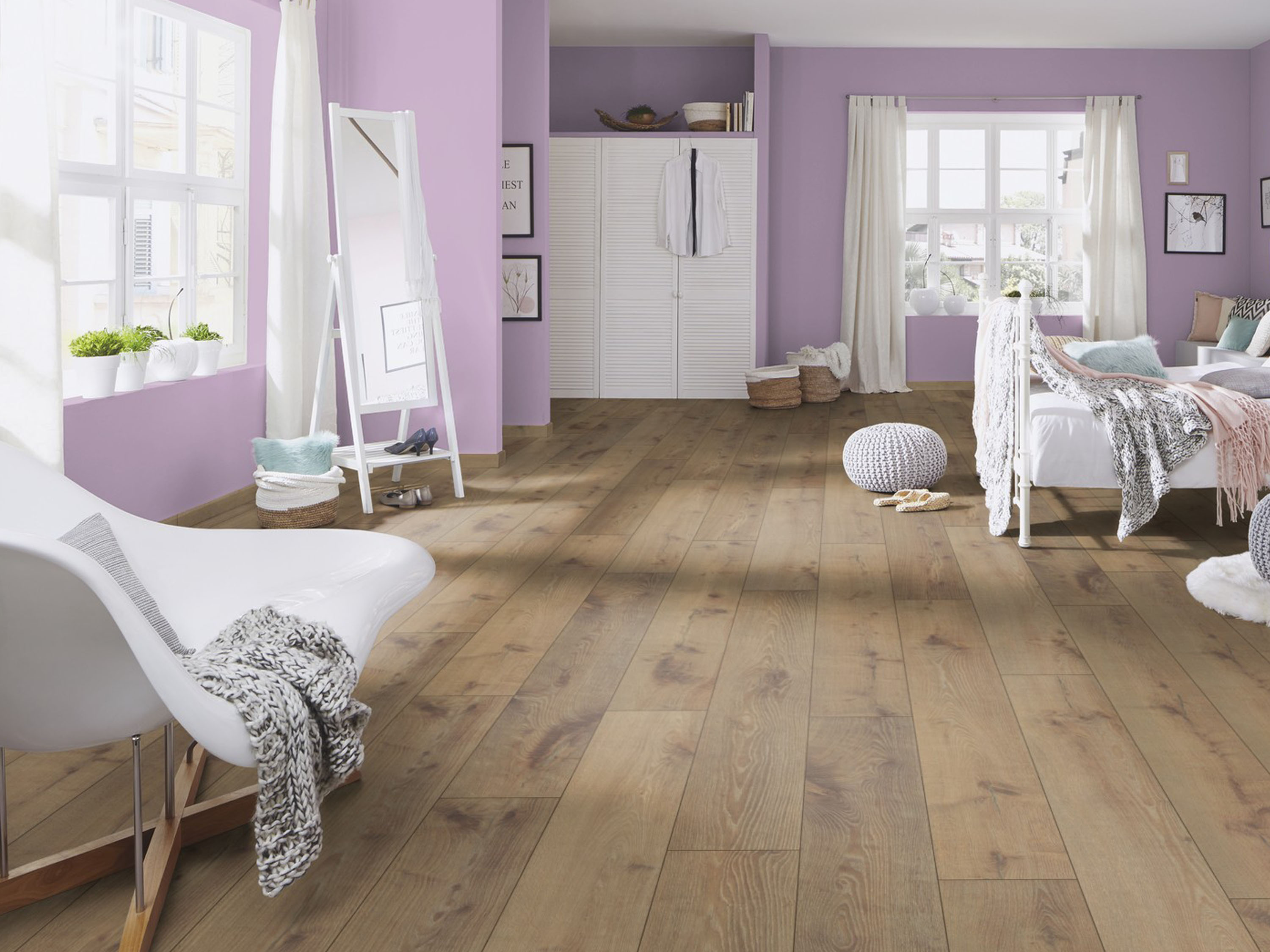 Klick-Designboden Sepia Tegernsee Oak K662 Organic Clever Silent Long 7 mm, integr. Trittschalldämmung