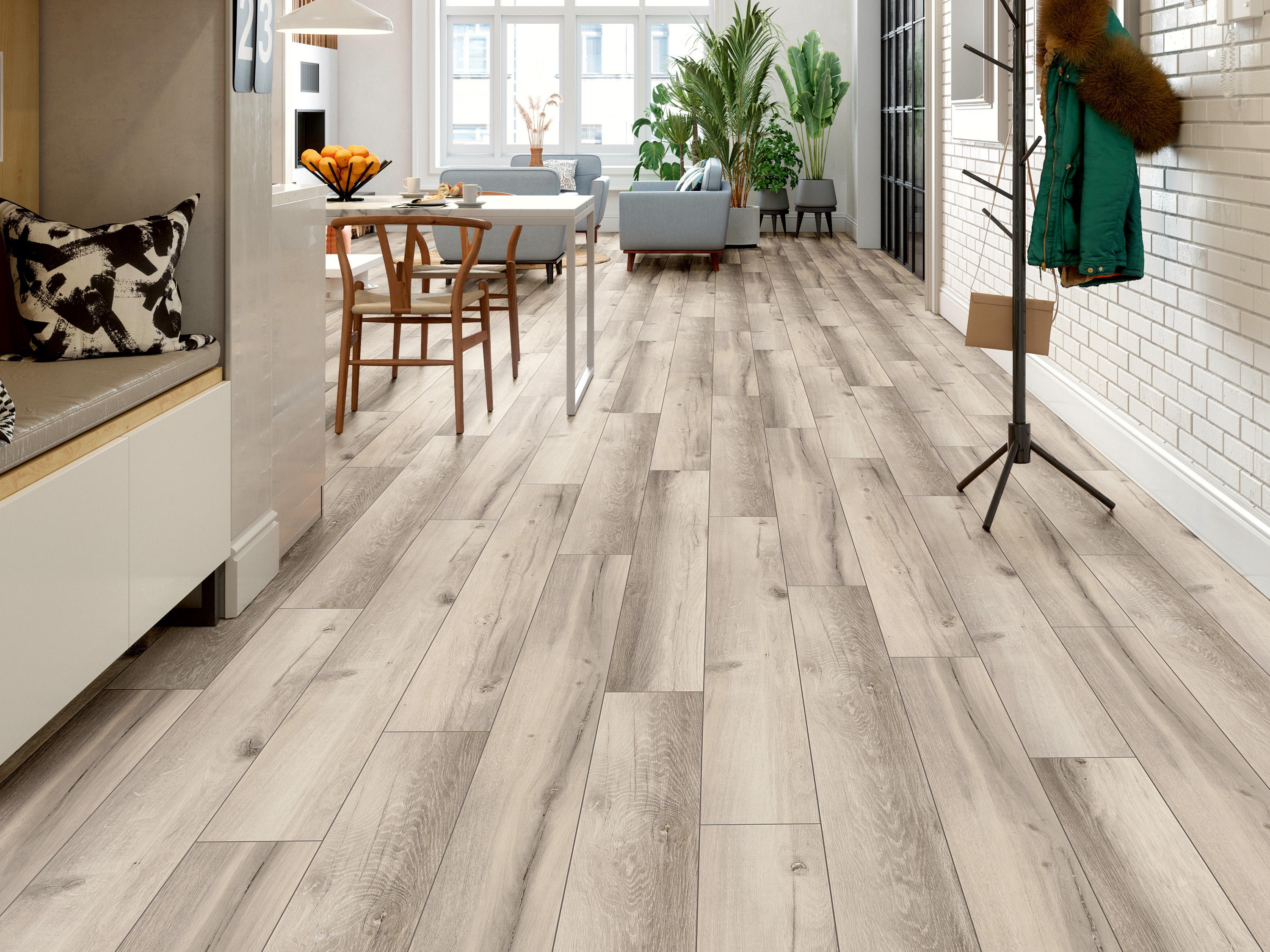 Klick-Designboden Lunar Range Oak K507 wasserfest mit integr. Trittschalldämmung Organic Flex 7 mm