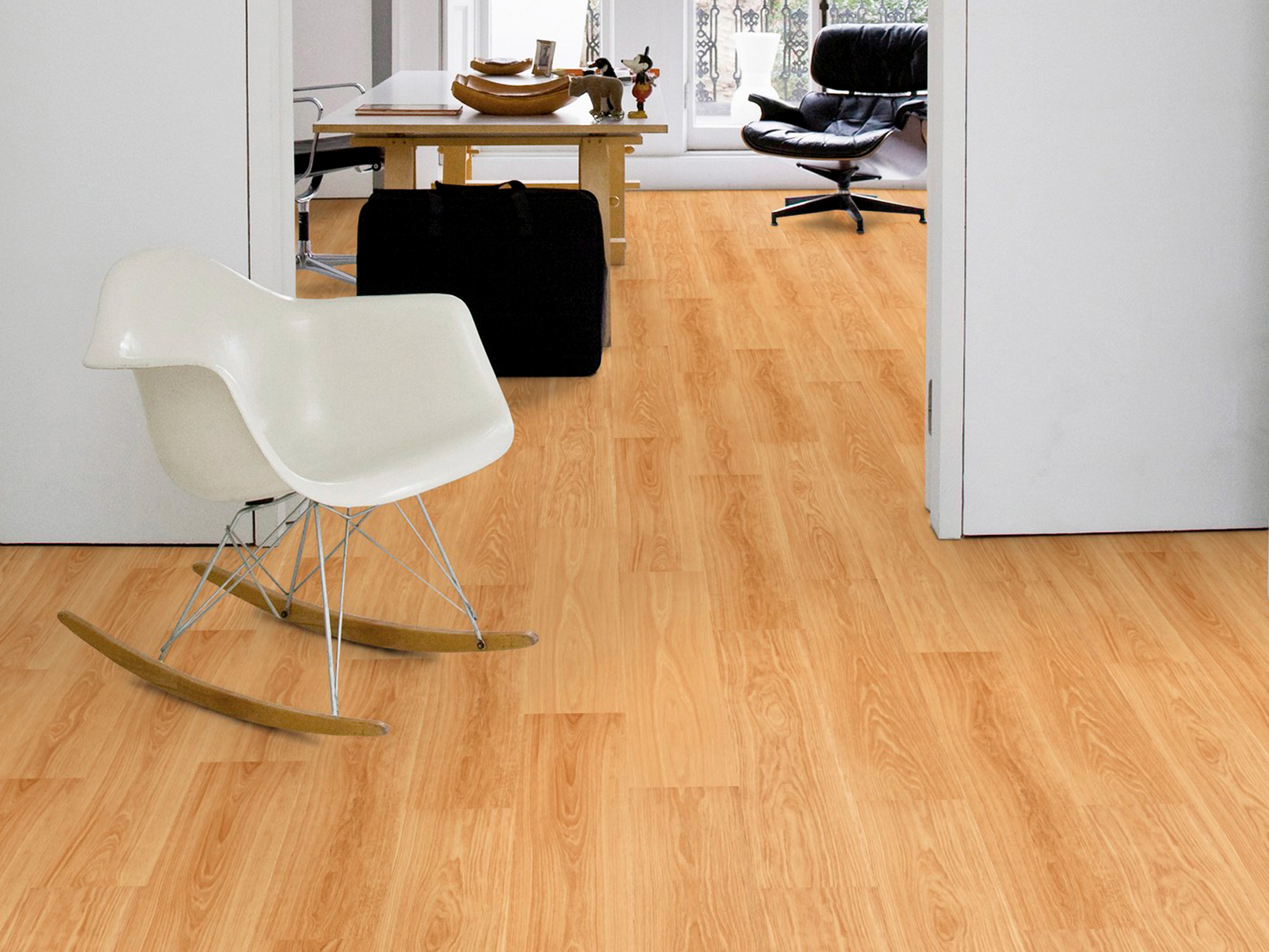 Kork Designboden Wood Basic - Haven Oak Gold, digitalbedrucktes Korkfurnier