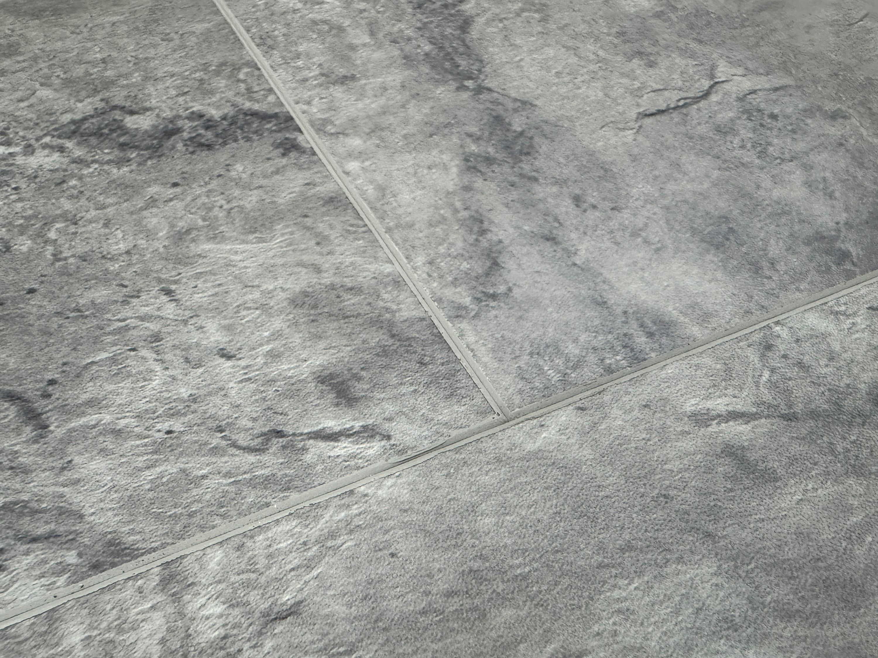 Klick Vinylboden Loft Grey Fliesendekor SPC Klickvinyl 5 mm stark mit Trittschalldämmung - farbige V4 Fuge