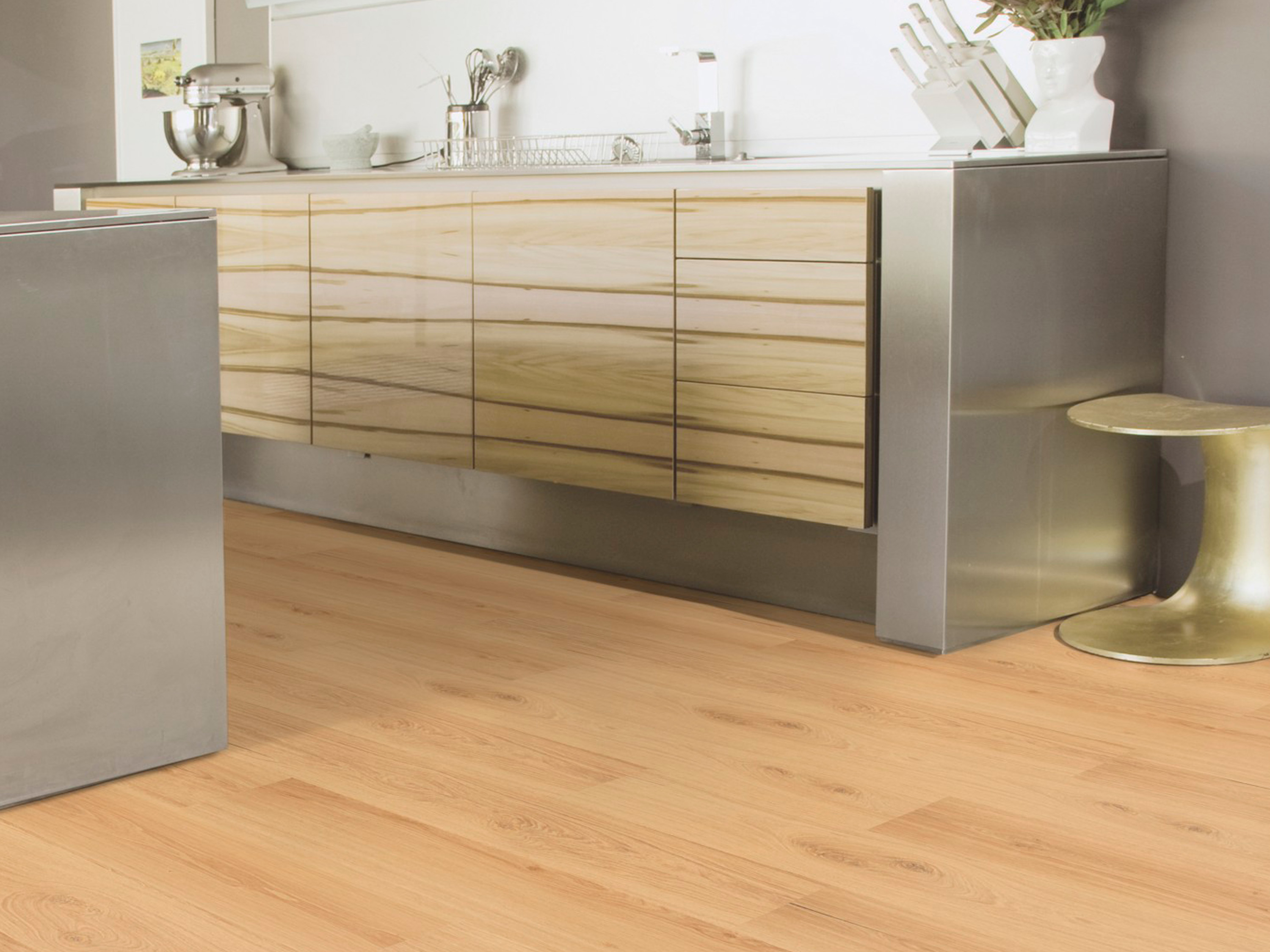 Kork Designboden Wood Basic - Essential Oak, digitalbedrucktes Korkfurnier