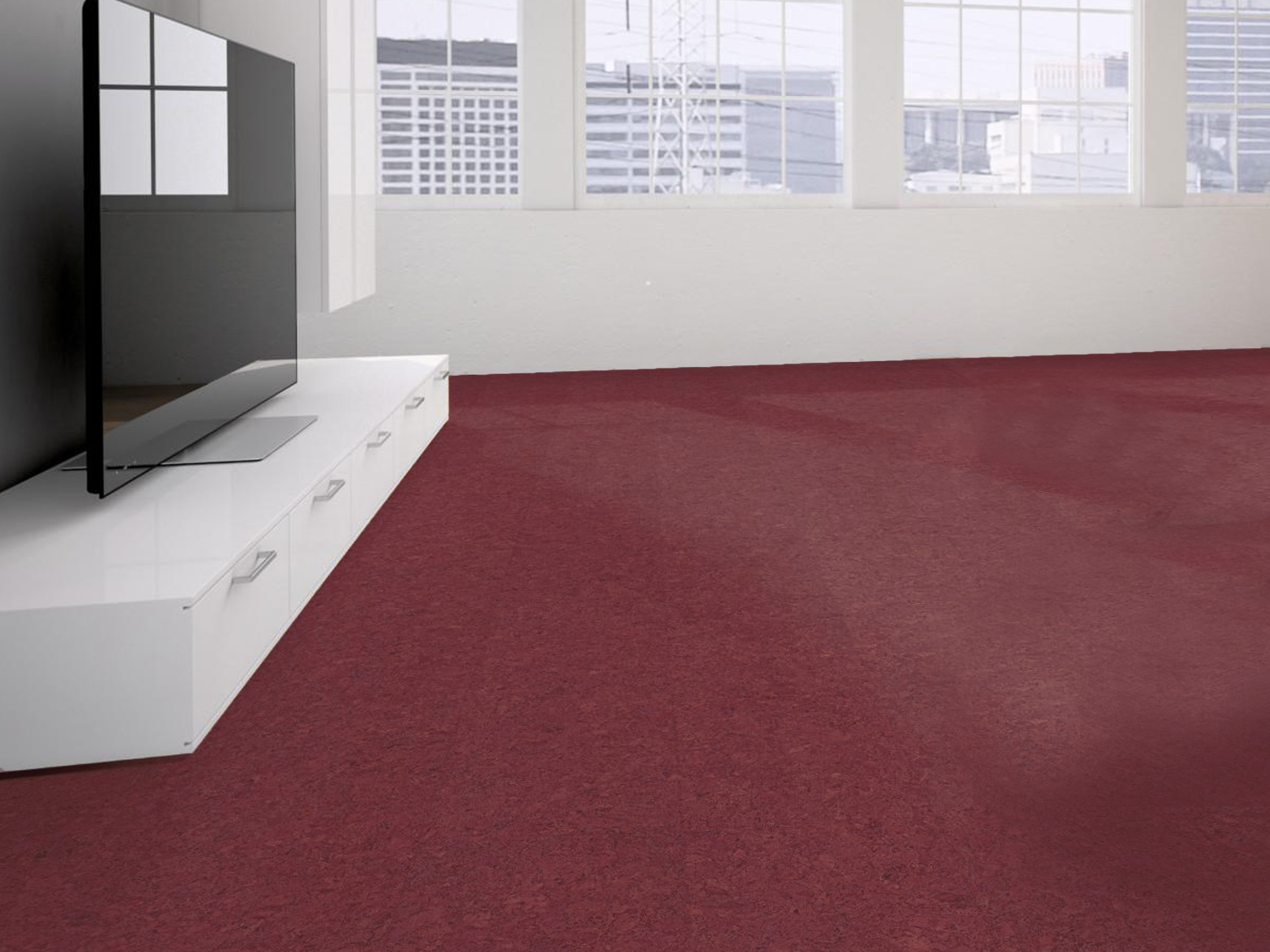 TRECOR® Klick Korkboden Evora - 10 mm Stark - Farbe: Purpurrot