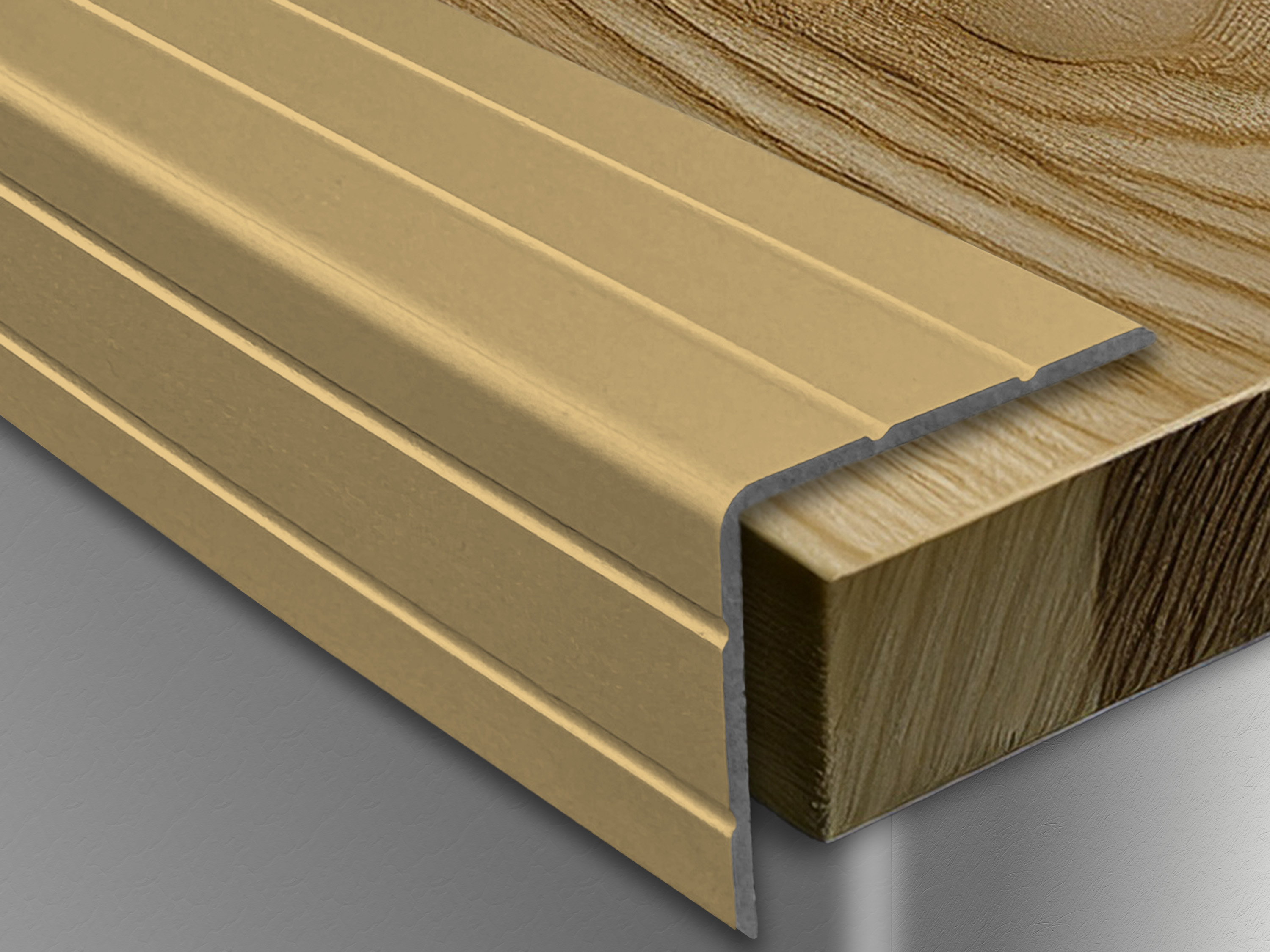 ufitec® Winkelprofil / Treppenkantenprofil  - selbstklebend - 30 x 24,5 mm -  Alu eloxiert