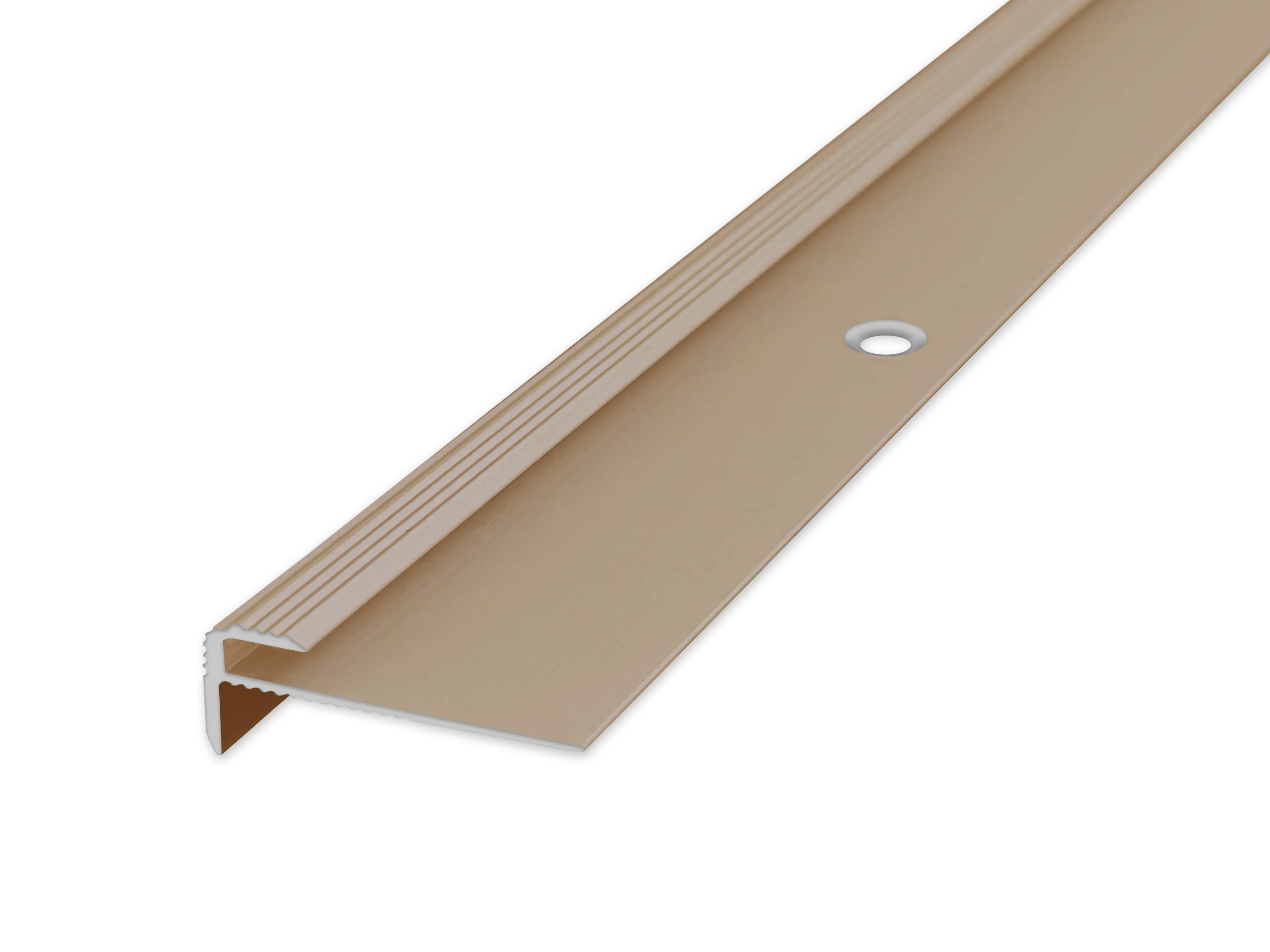 ufitec® Einschubprofil für Belagshöhen bis 3 mm mit 7 mm Nase Treppen-/Stufen Abschlussprofil