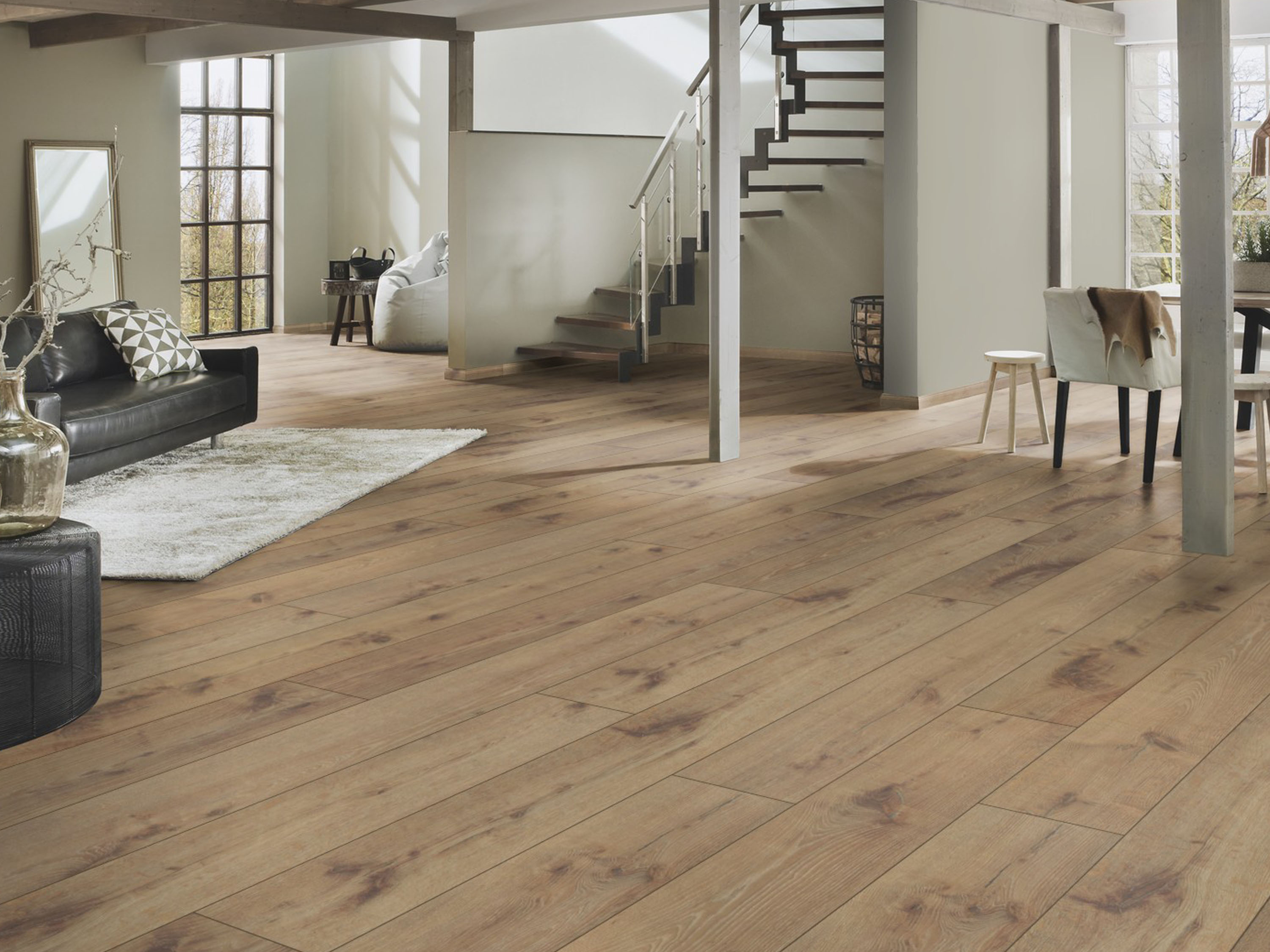 Klick-Designboden Sepia Tegernsee Oak K662 Organic Clever Silent Long 7 mm, integr. Trittschalldämmung