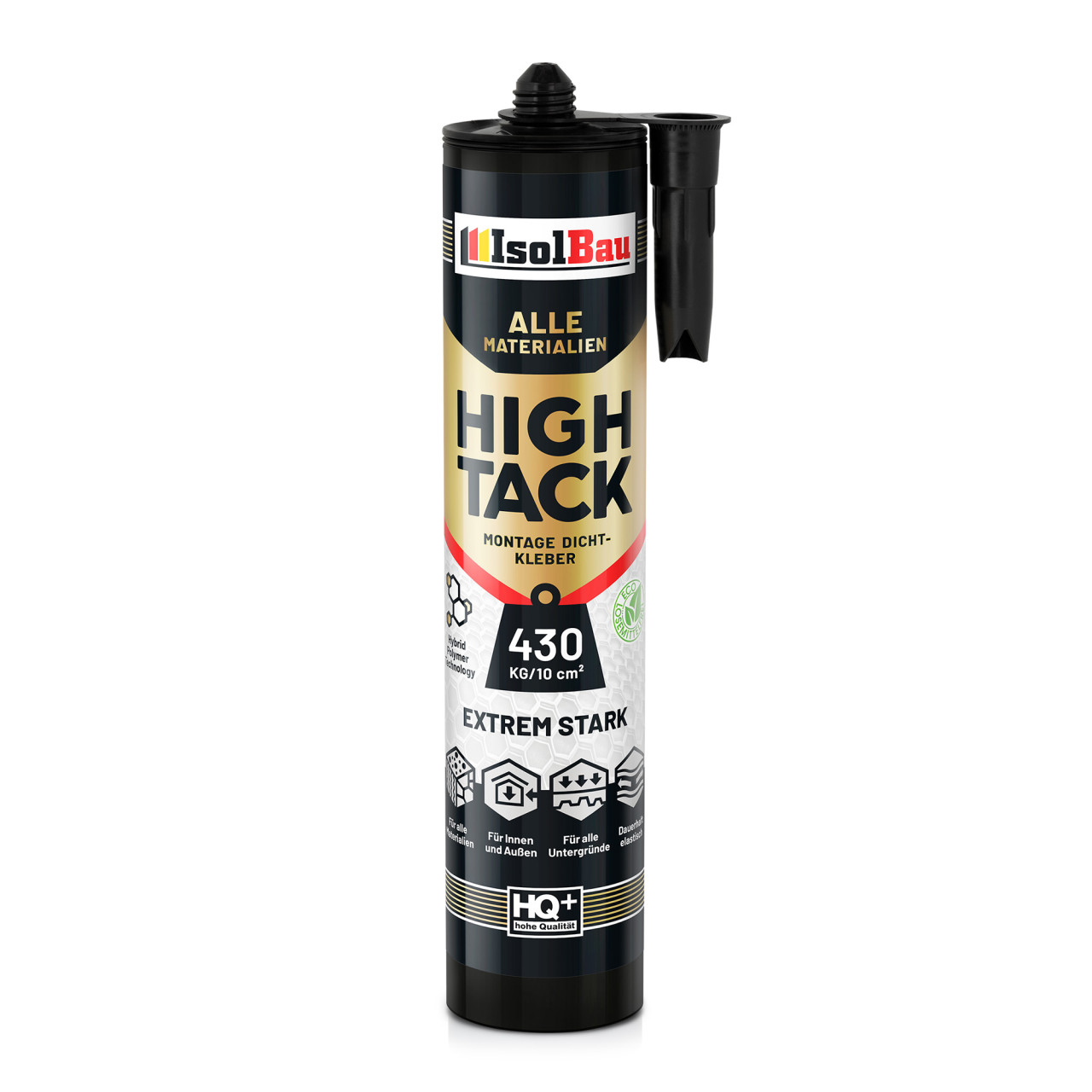 Isolbau High Tack Montagekleber, Baukleber Hybrid MS Polymer - Kraftkleber, Kartusche a 290ml