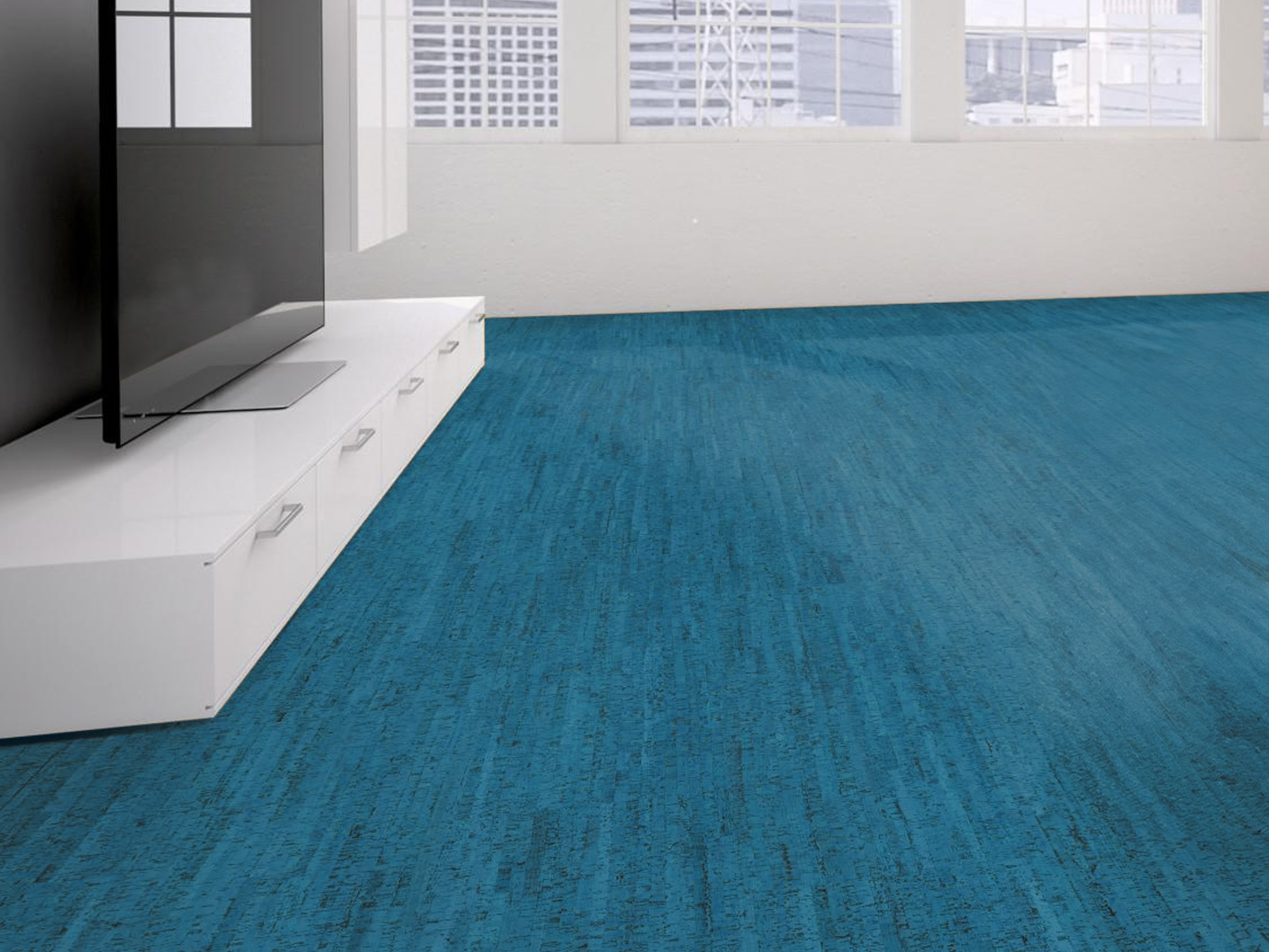 TRECOR® Klick Korkboden Mazara - 10 mm Stark - Farbe: Signalblau