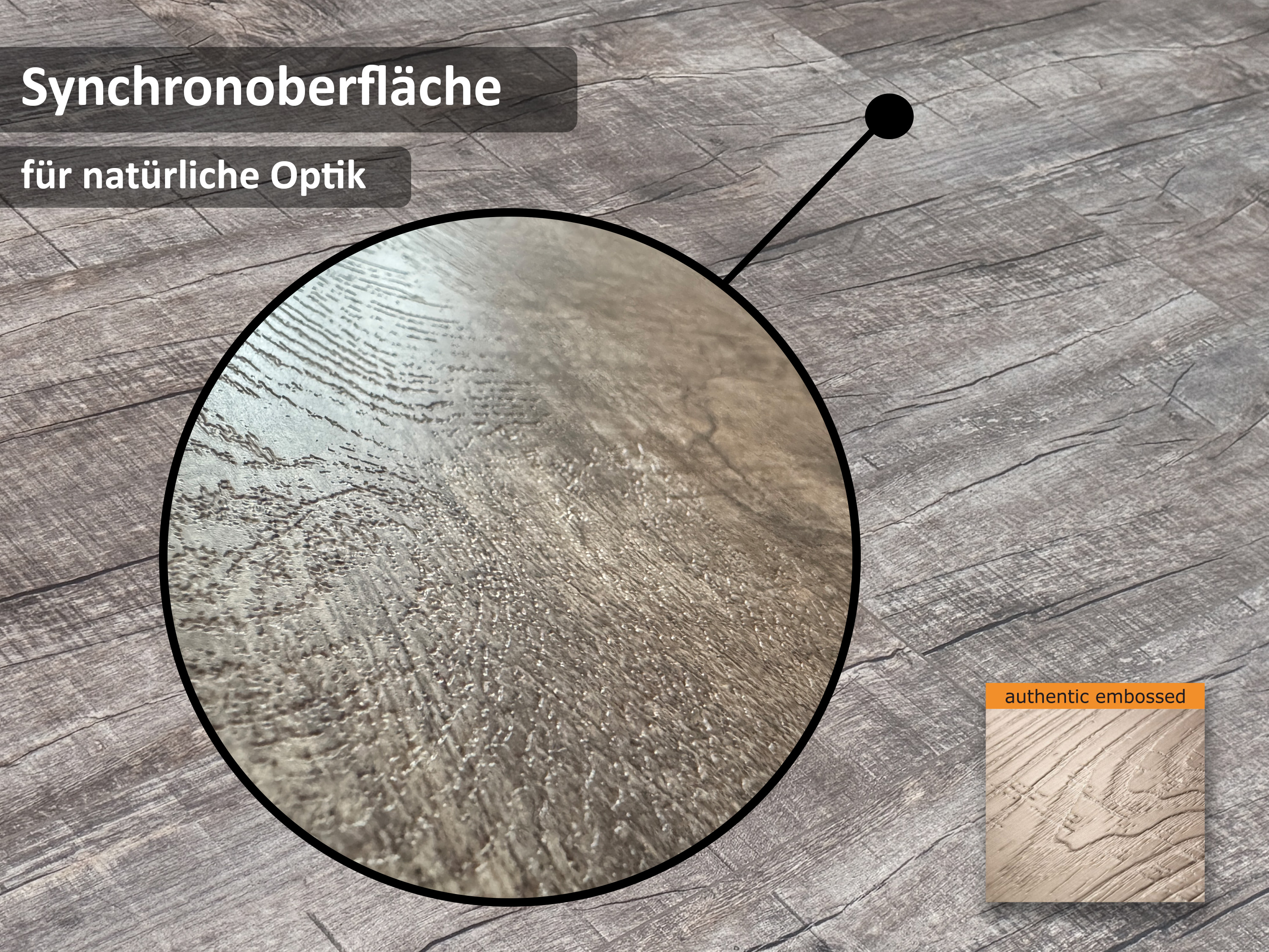 Vinylboden Rigid SPC Eiche Old Rustik Dark 5G Klicksystem 6,0 mm, V4 Fuge, inkl. 1 mm Trittschalldämmung