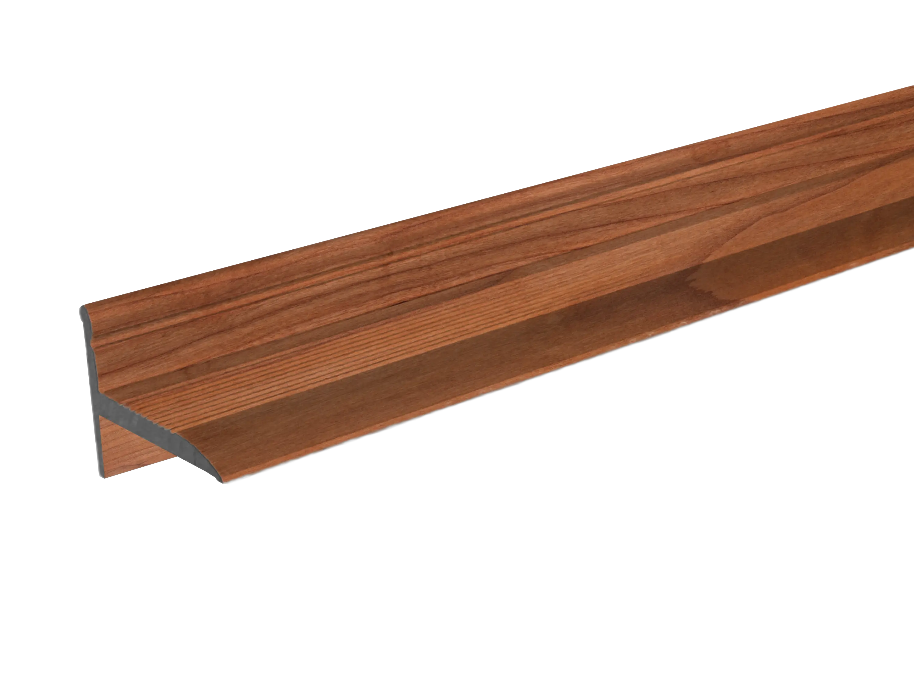 ufitec® Sockelprofil SK, Abschluss Profil an Balkon- und Terassentüren, Kirschbaum, Länge: 90 cm