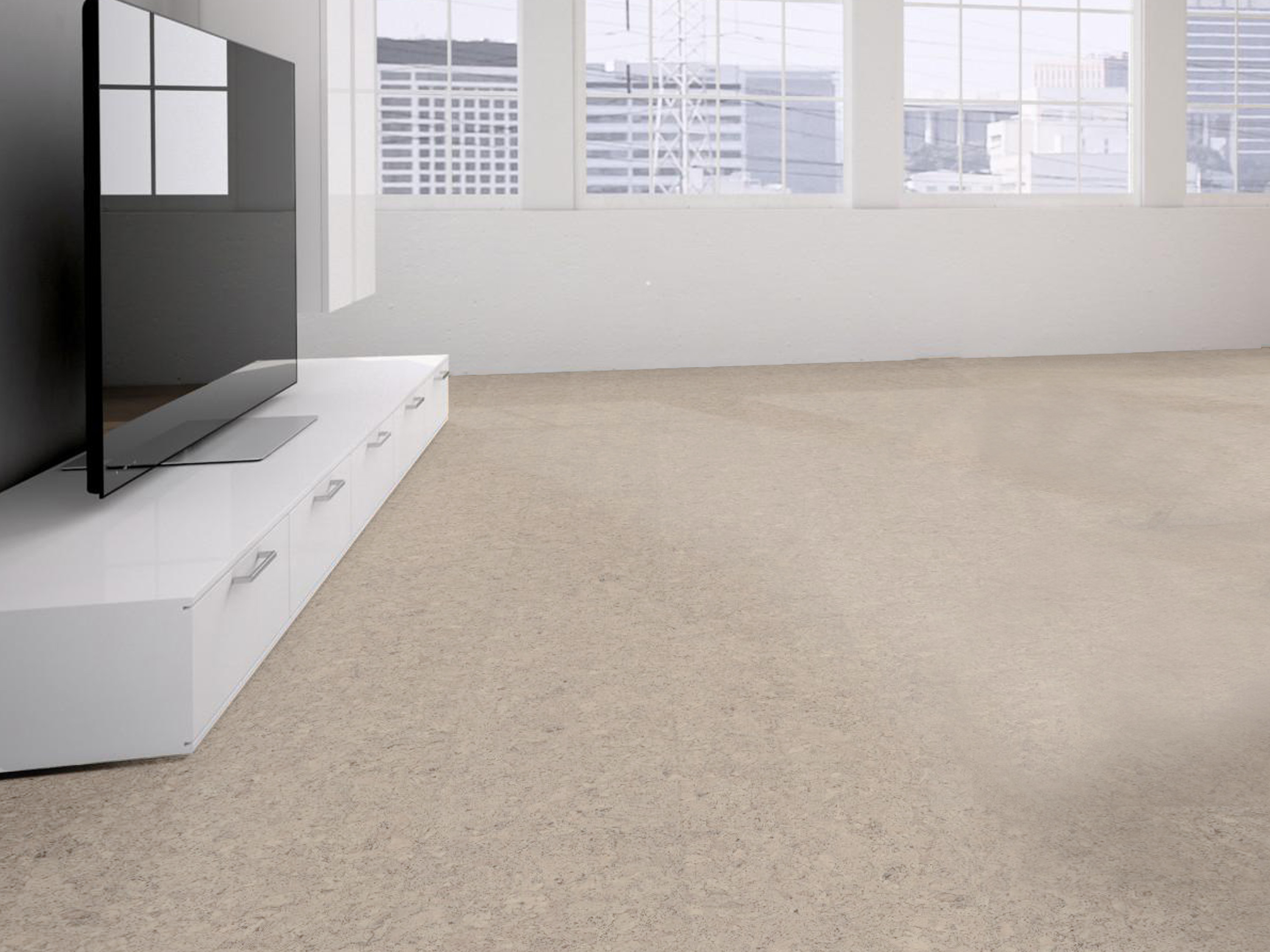 TRECOR® Klick Korkboden Evora - 10 mm Stark - Farbe: Perlweiß