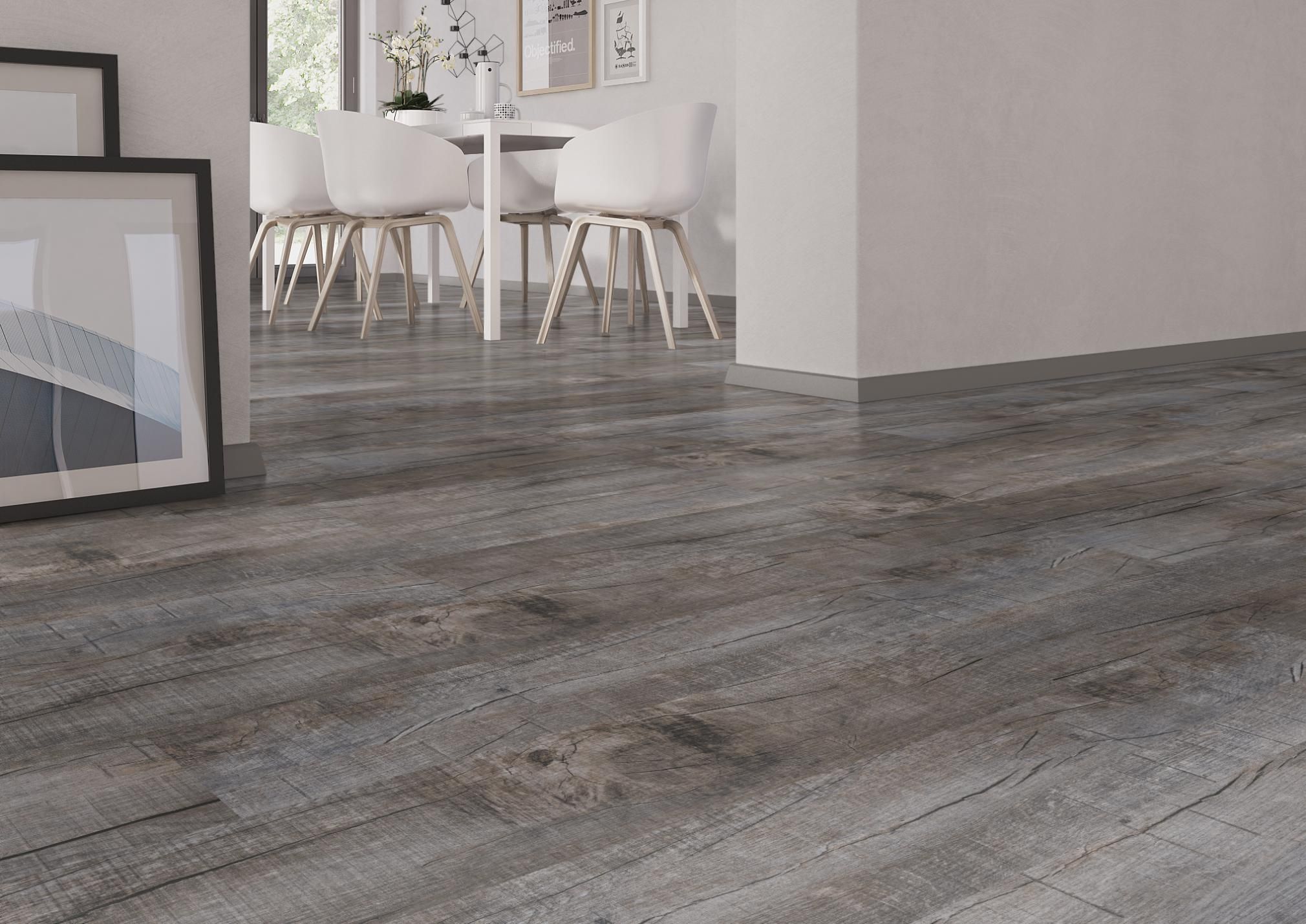 TRECOR® LVT Dryback Klebe Vinylboden Eiche Old Rustik Dark Landhausdiele - 2 mm starker Designboden