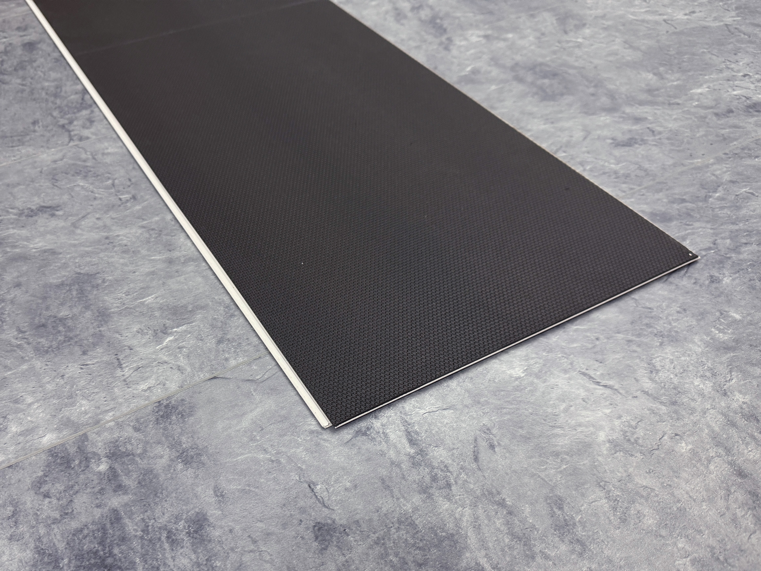 Klick Vinylboden Loft Dark Fliesendekor SPC Klickvinyl 5 mm stark mit Trittschalldämmung - farbige V4 Fuge