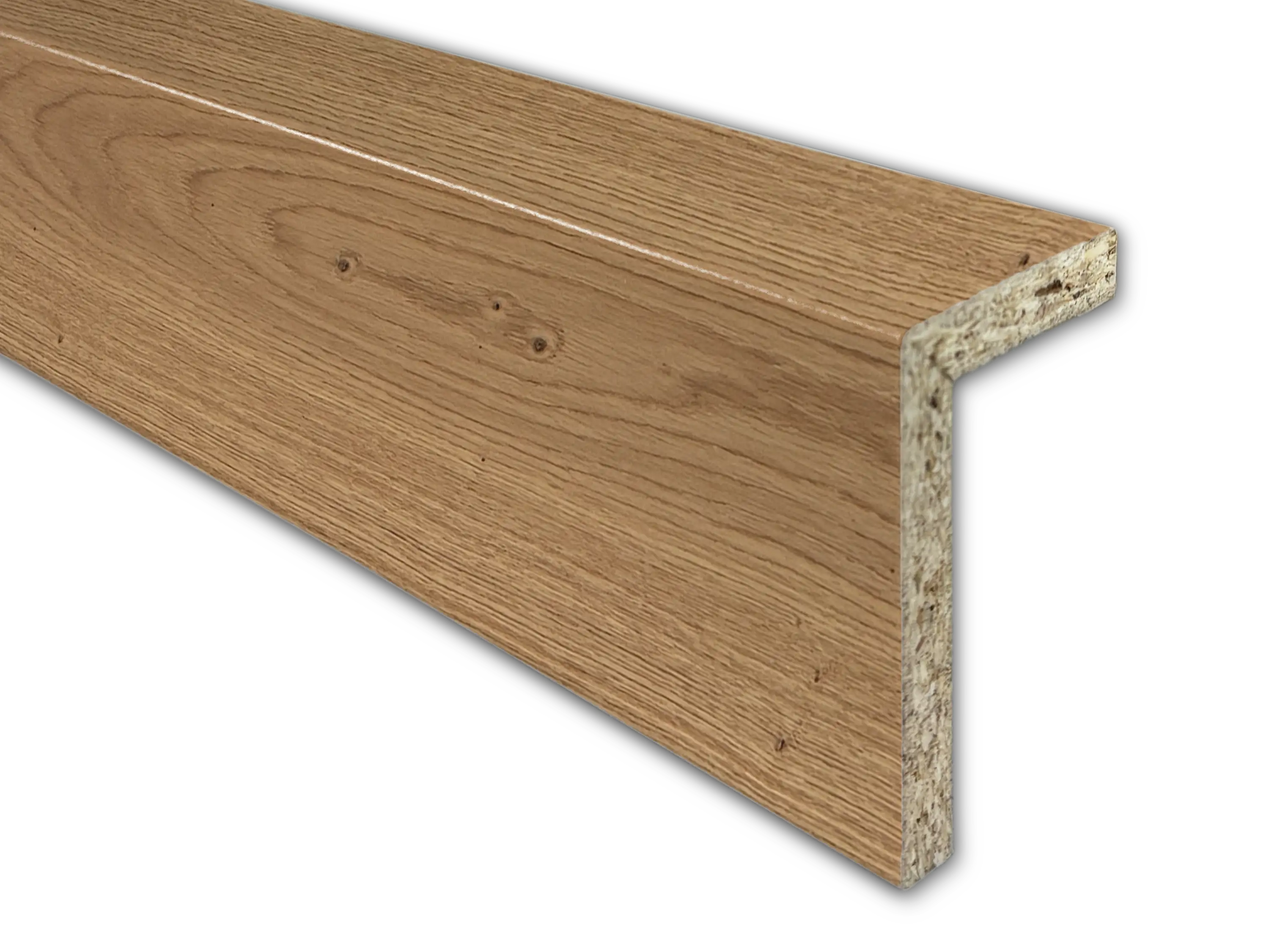 Sockelleiste Heizrohrabdeckung CUBE – Abdeckleiste für Heizungsrohre, Eiche, 44x77 mm