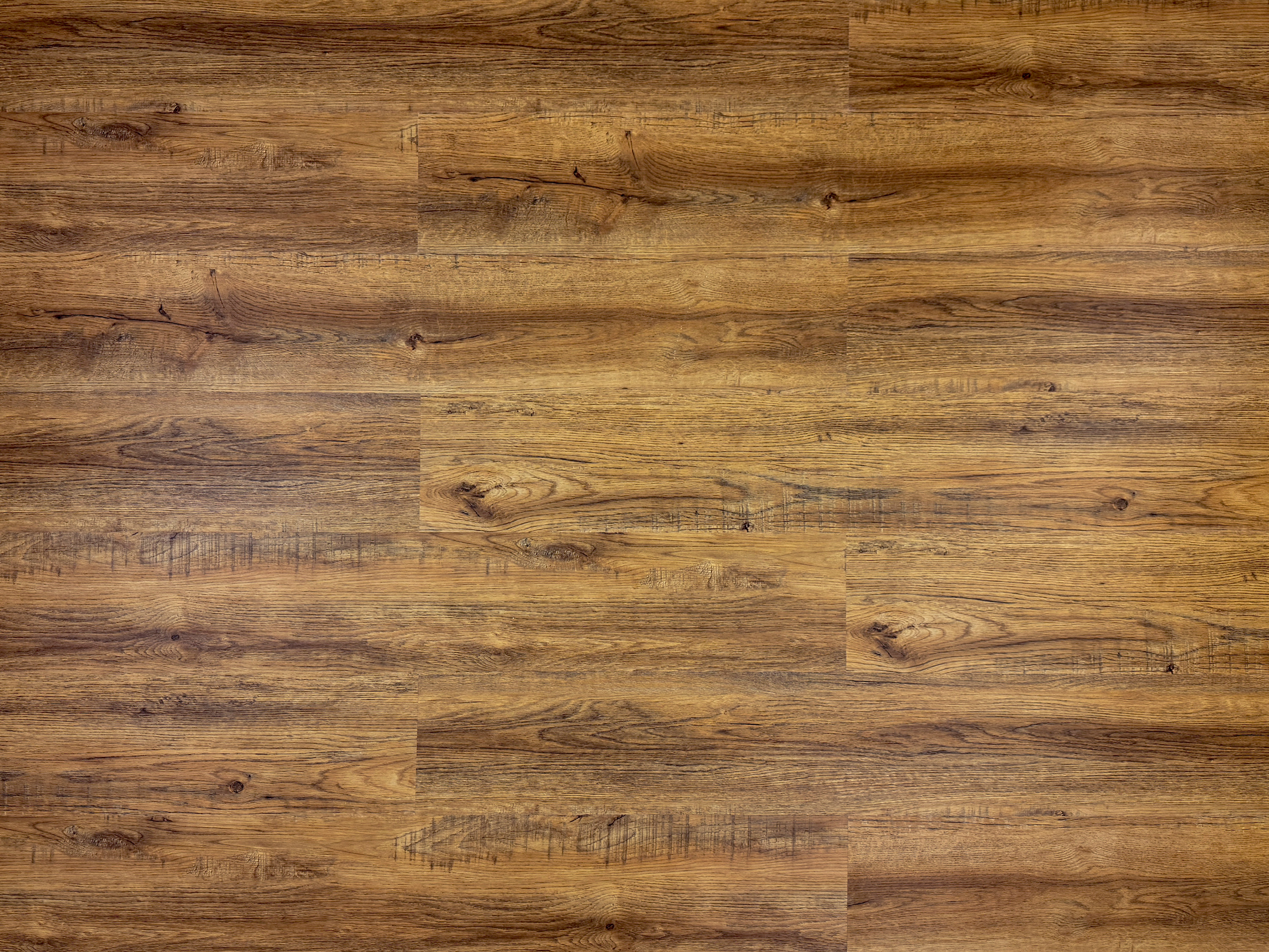 TRECOR® LVT Dryback Klebe-Vinylboden Eiche Rustikal Dunkel Landhausdiele – wasserfest, 2 mm stark, 0,3 mm Nutzschicht