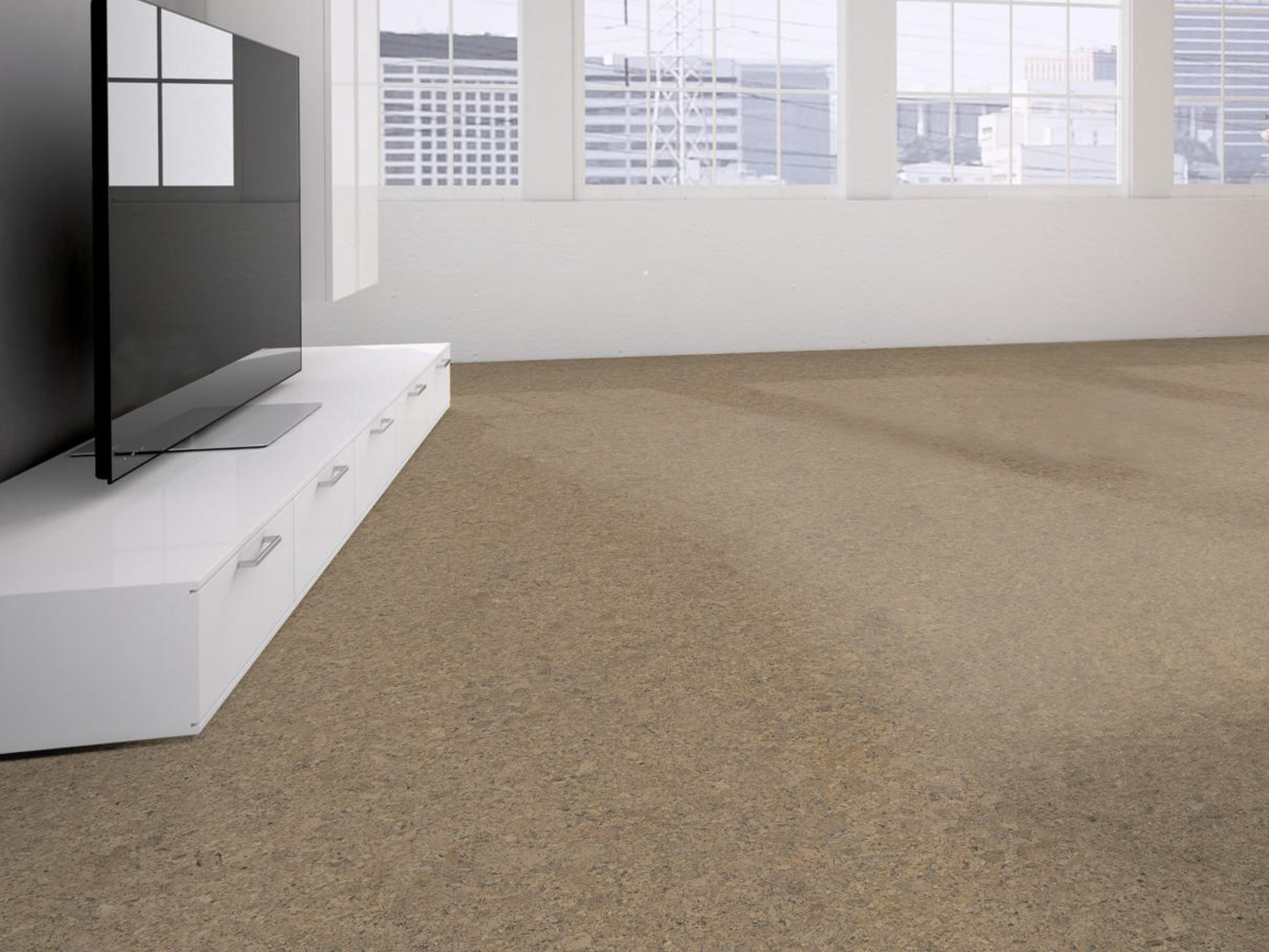 TRECOR® Klick Korkboden FORTI - 10 mm Stark - Farbe: Elfenbein