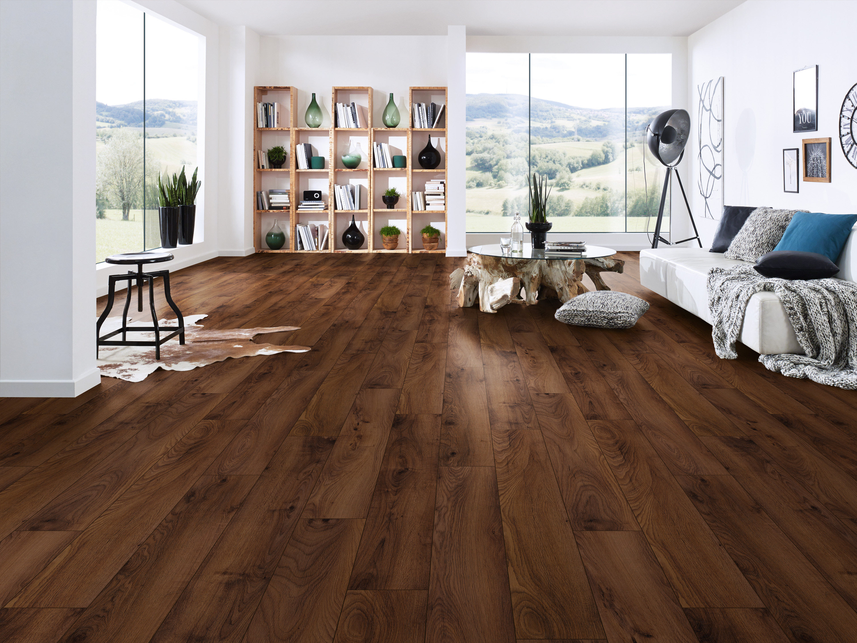 Klick-Designboden Tobacco Manor Oak K505 wasserfest mit integr. Trittschalldämmung Organic Flex 7 mm