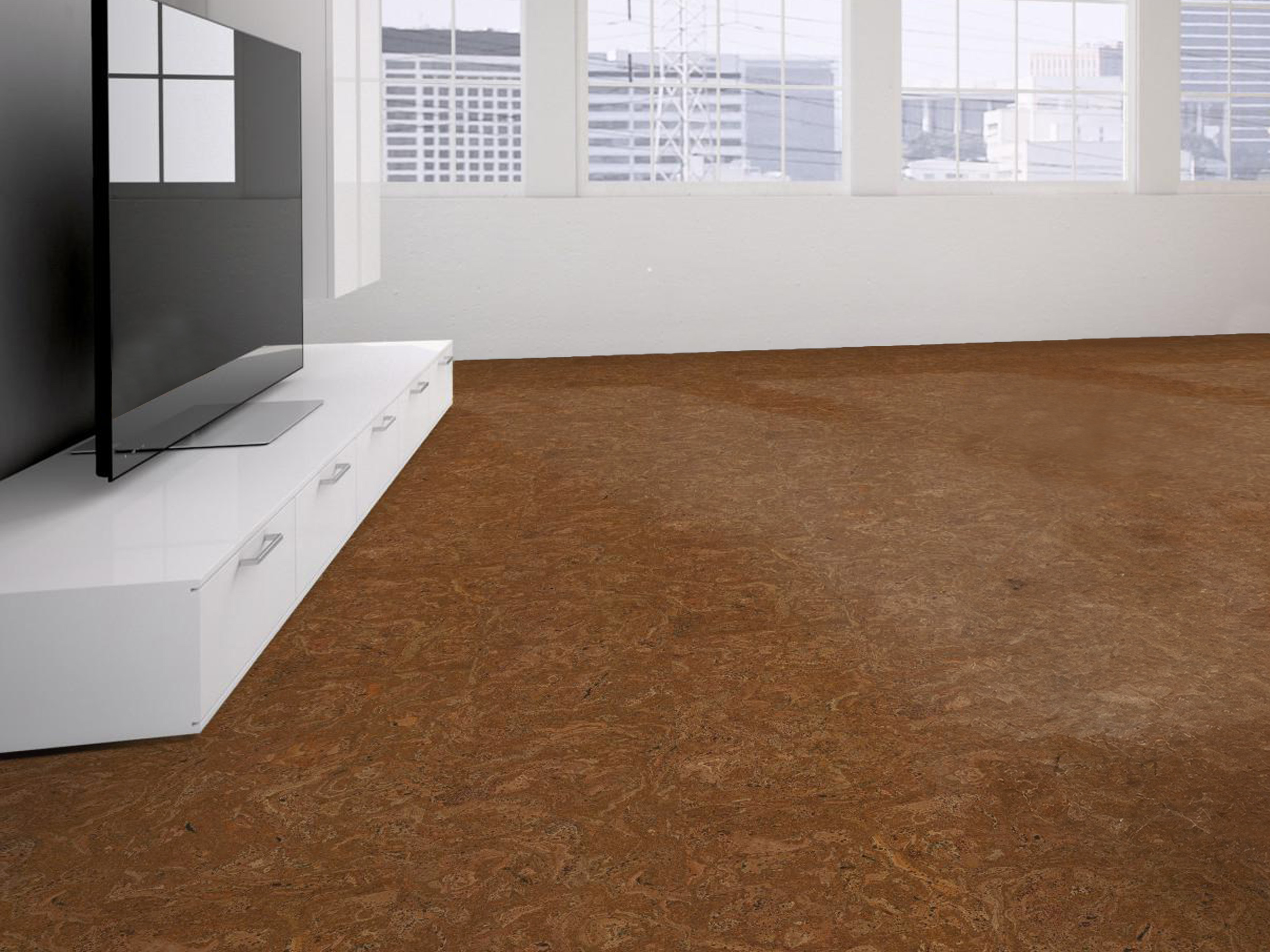 TRECOR® Klick Korkboden Stilo - 10 mm Stark - Farbe: Braunrot