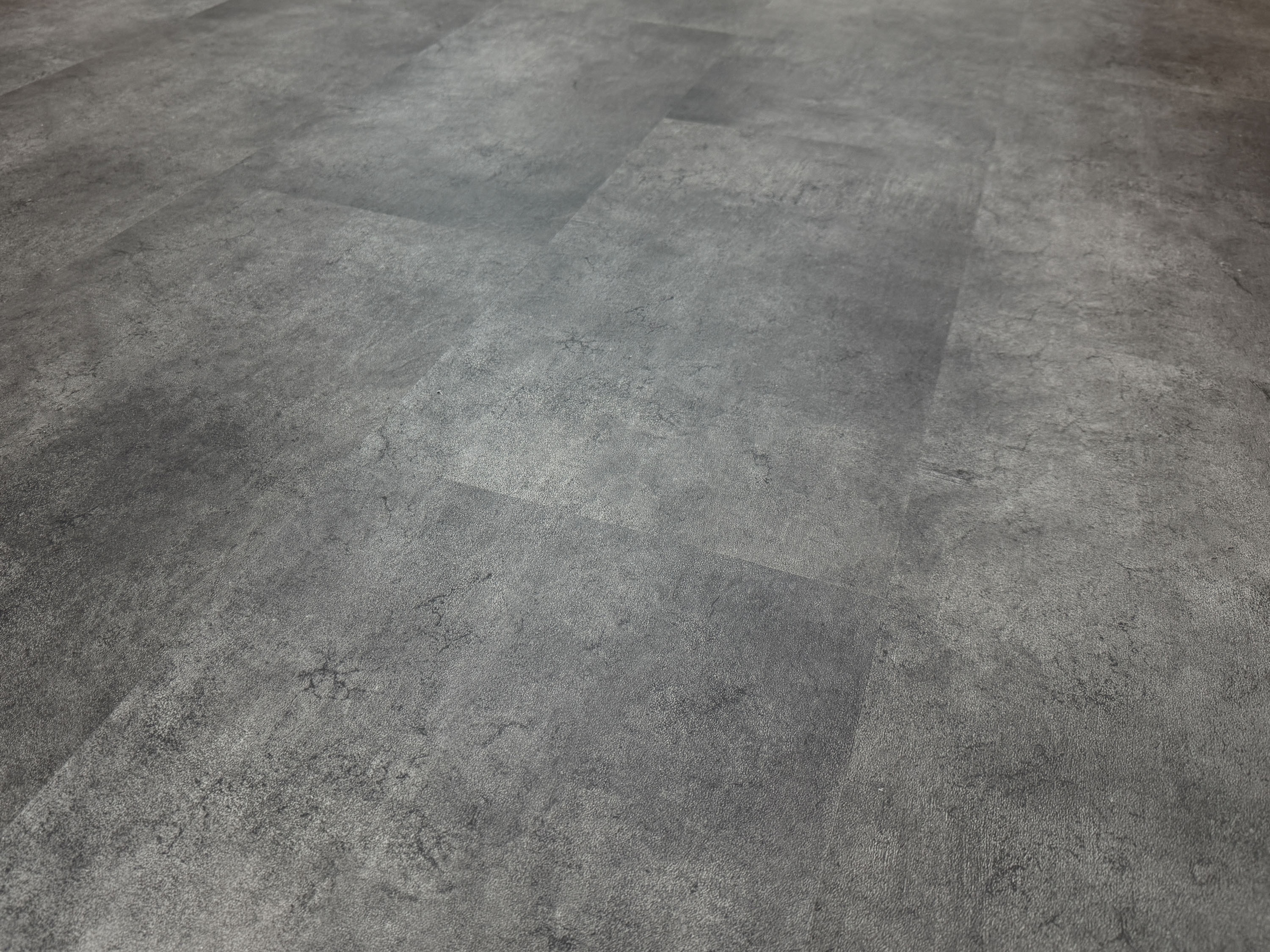TRECOR® Klick Vinylboden Fliesenoptik - Stone Dark mit V- Fuge 4.2 mm mit 0.3 mm Nutzschicht
