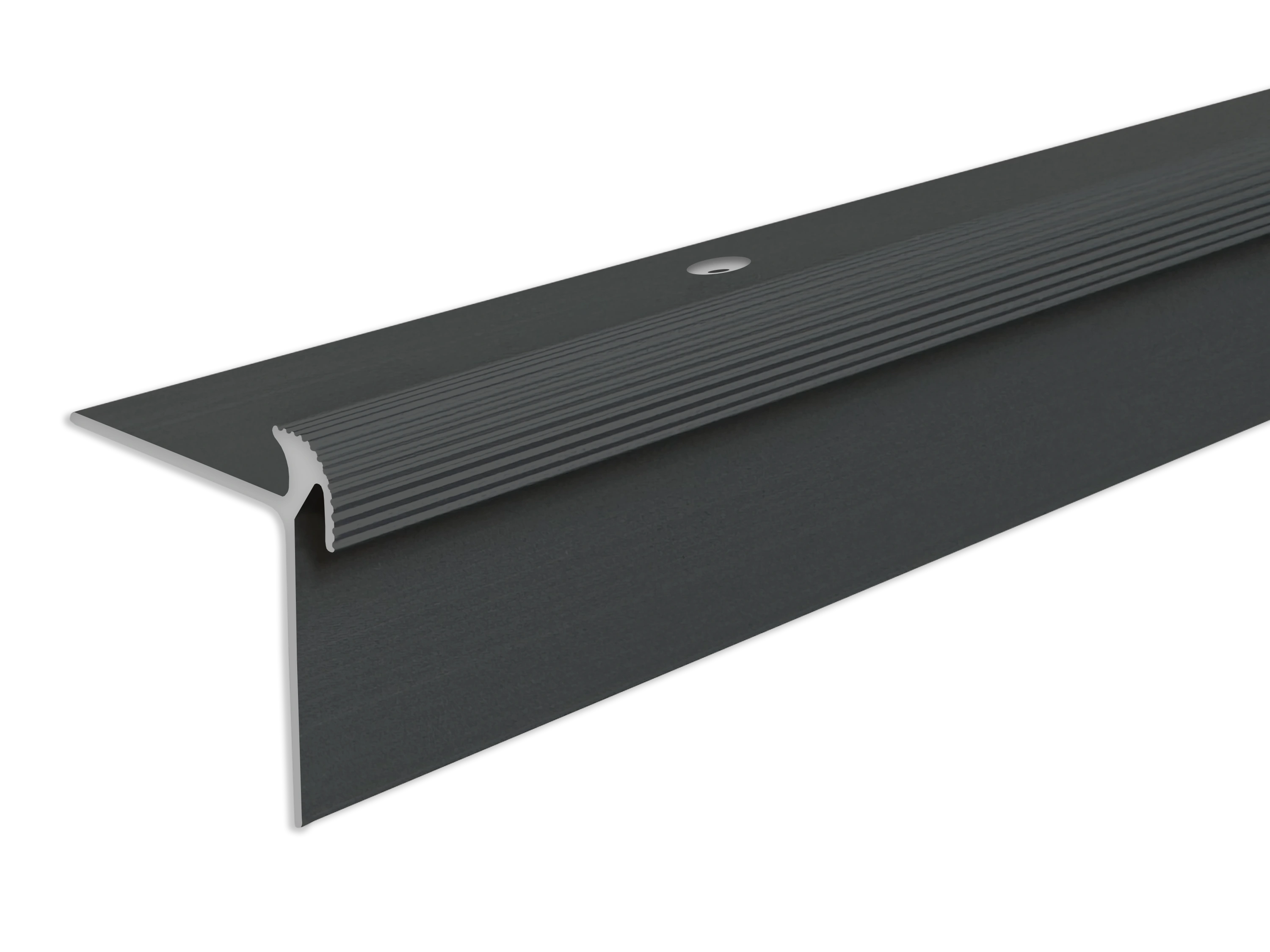 ufitec® Treppenkantenprofil beidseitig für Vinylböden für Belagshöhen von 5 mm - Alu eloxiert