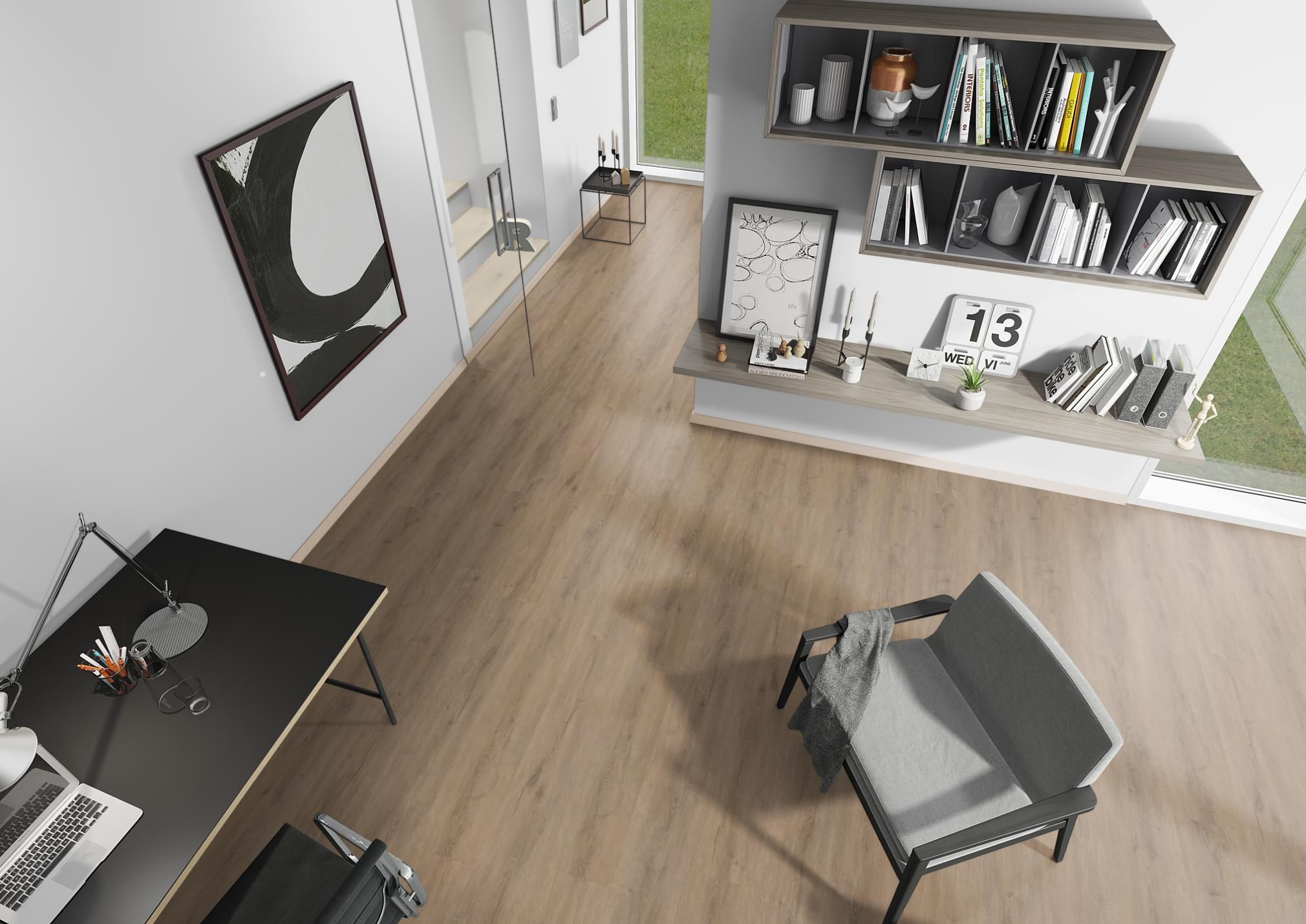 Vinylboden Eiche Premium Natur SPC Klickvinyl 6,5 mm Stark, V4 Fuge inkl. 1,5 mm Trittschalldämmung