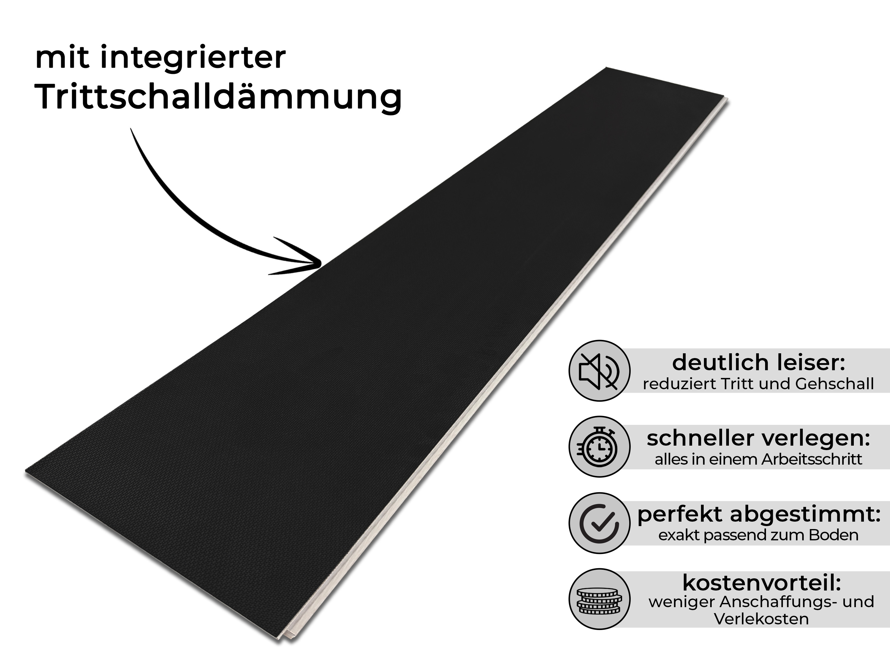 Vinylboden Rigid SPC Eiche Rustique Hell 5G Klicksystem 6,0 mm, V4 Fuge, inkl. 1 mm Trittschalldämmung