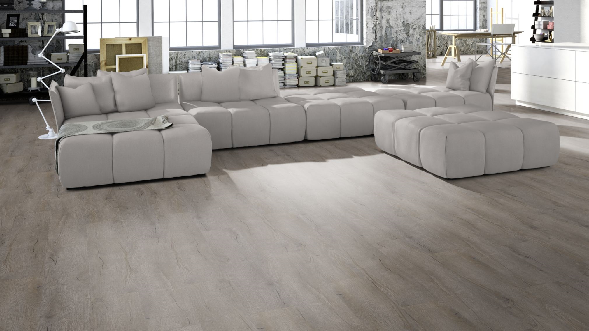 TRECOR® LVT Dryback Klebe Vinylboden Prestige Eiche Grau Landhausdiele - 2,5 mm starker Designboden