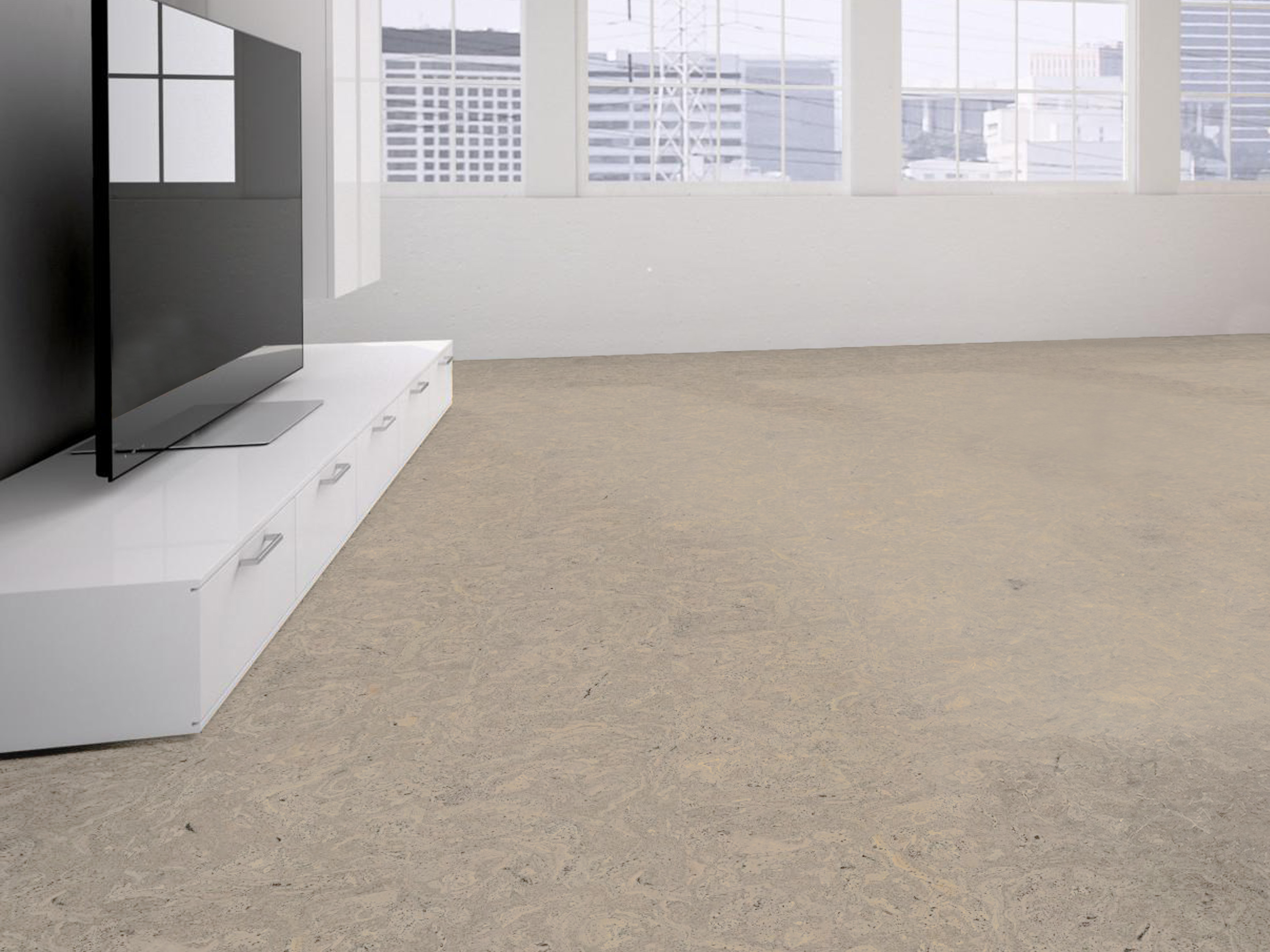 TRECOR® Klick Korkboden Stilo - 10 mm Stark - Farbe: Perlweiß