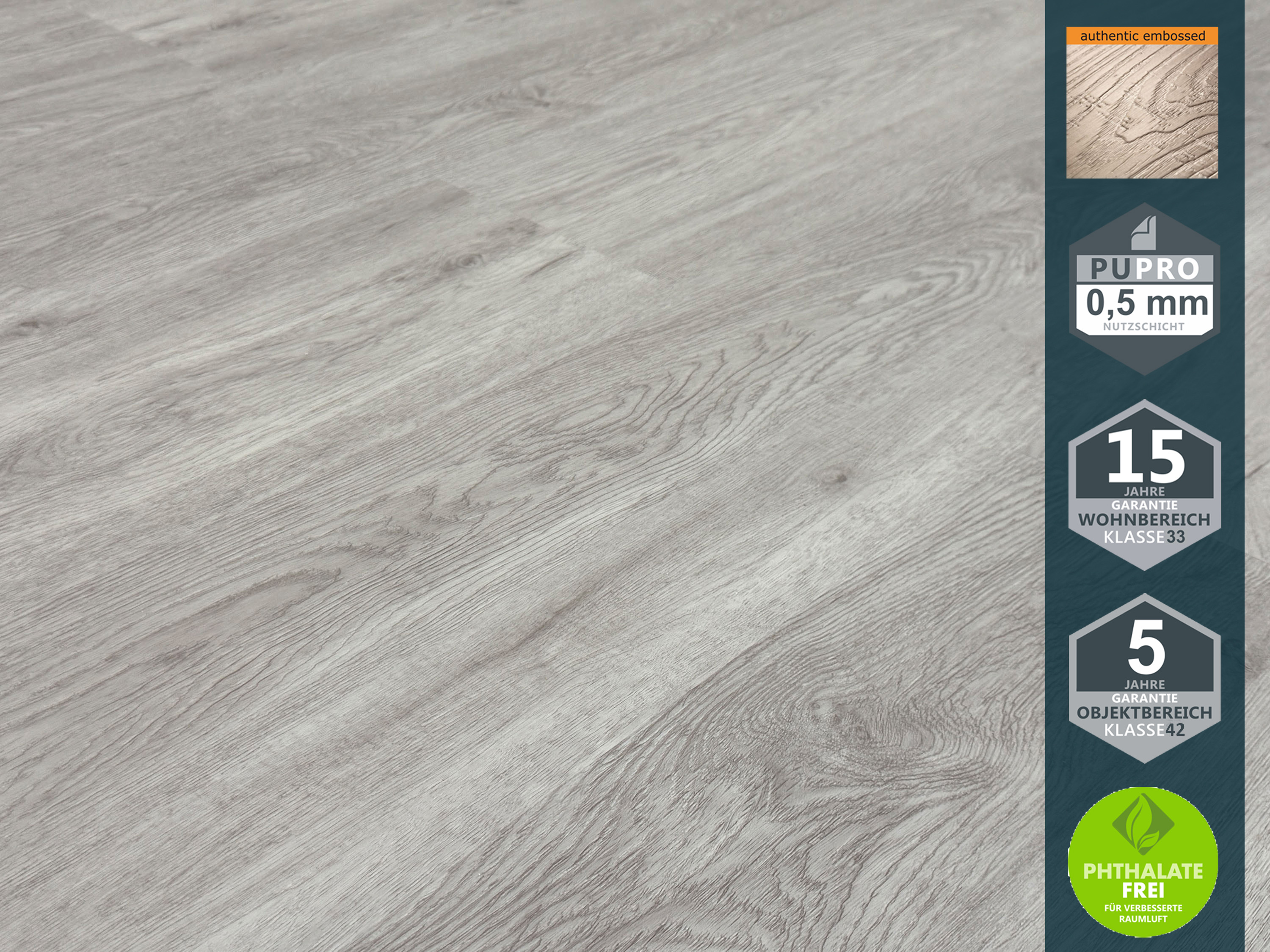 TRECOR® LVT Dryback Klebe Vinylboden Trend Oak White Landhausdiele - 2,5 mm starker Designboden