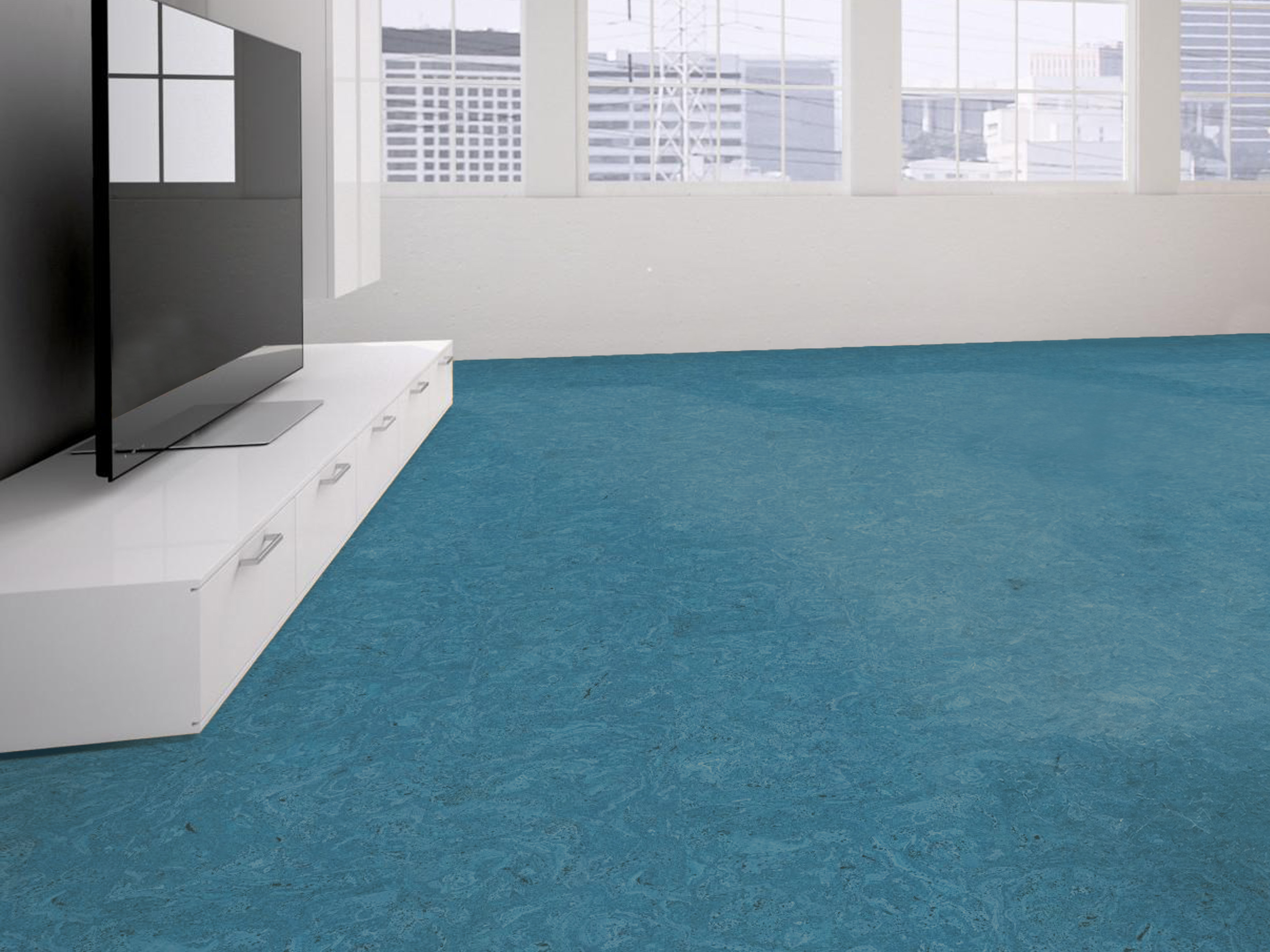 TRECOR® Klick Korkboden Stilo - 10 mm Stark - Farbe: Himmelblau