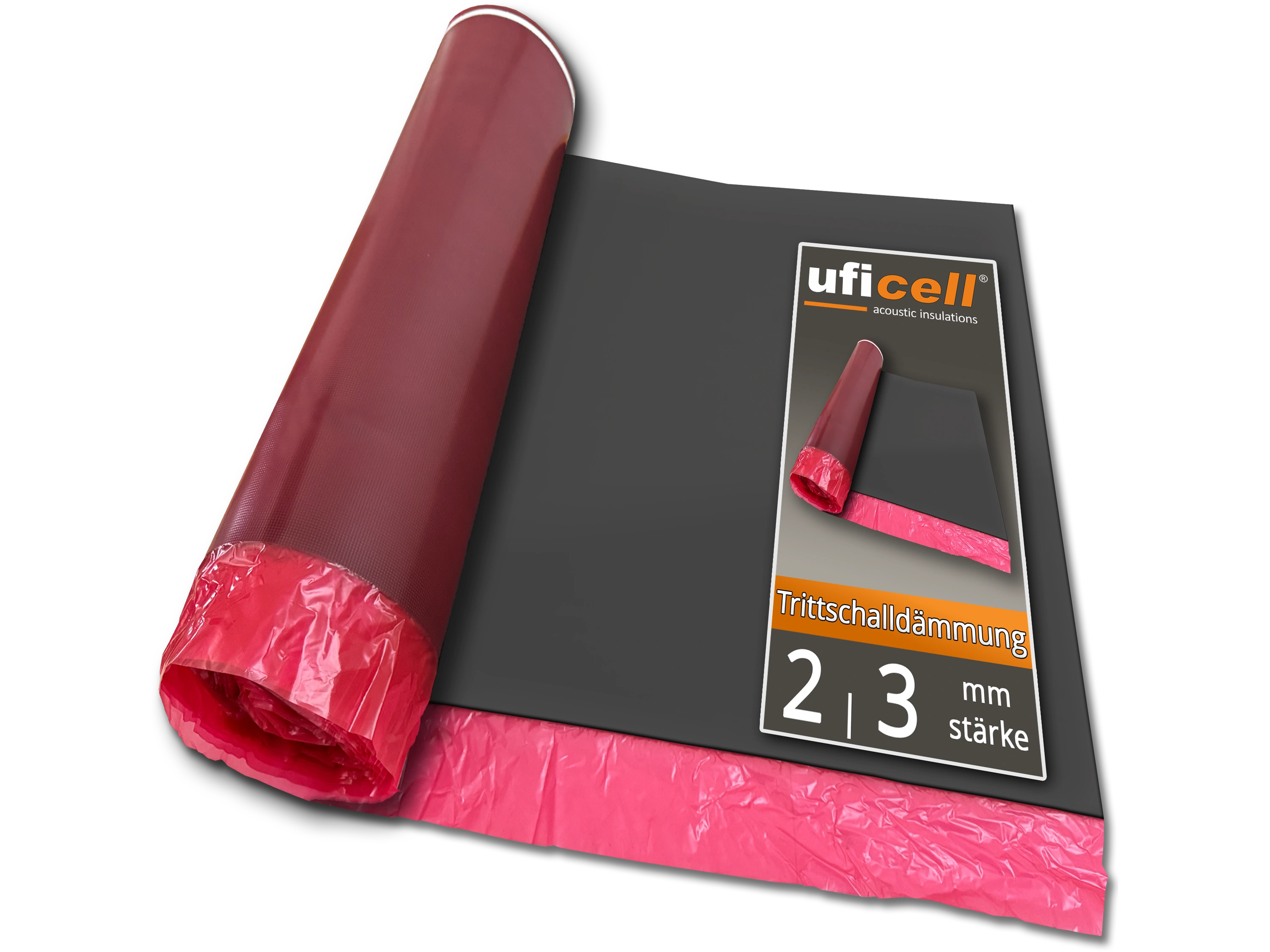 uficell® Multisound Aquastopp Akustik Trittschalldämmung mit Dampfbremse 80 mµ