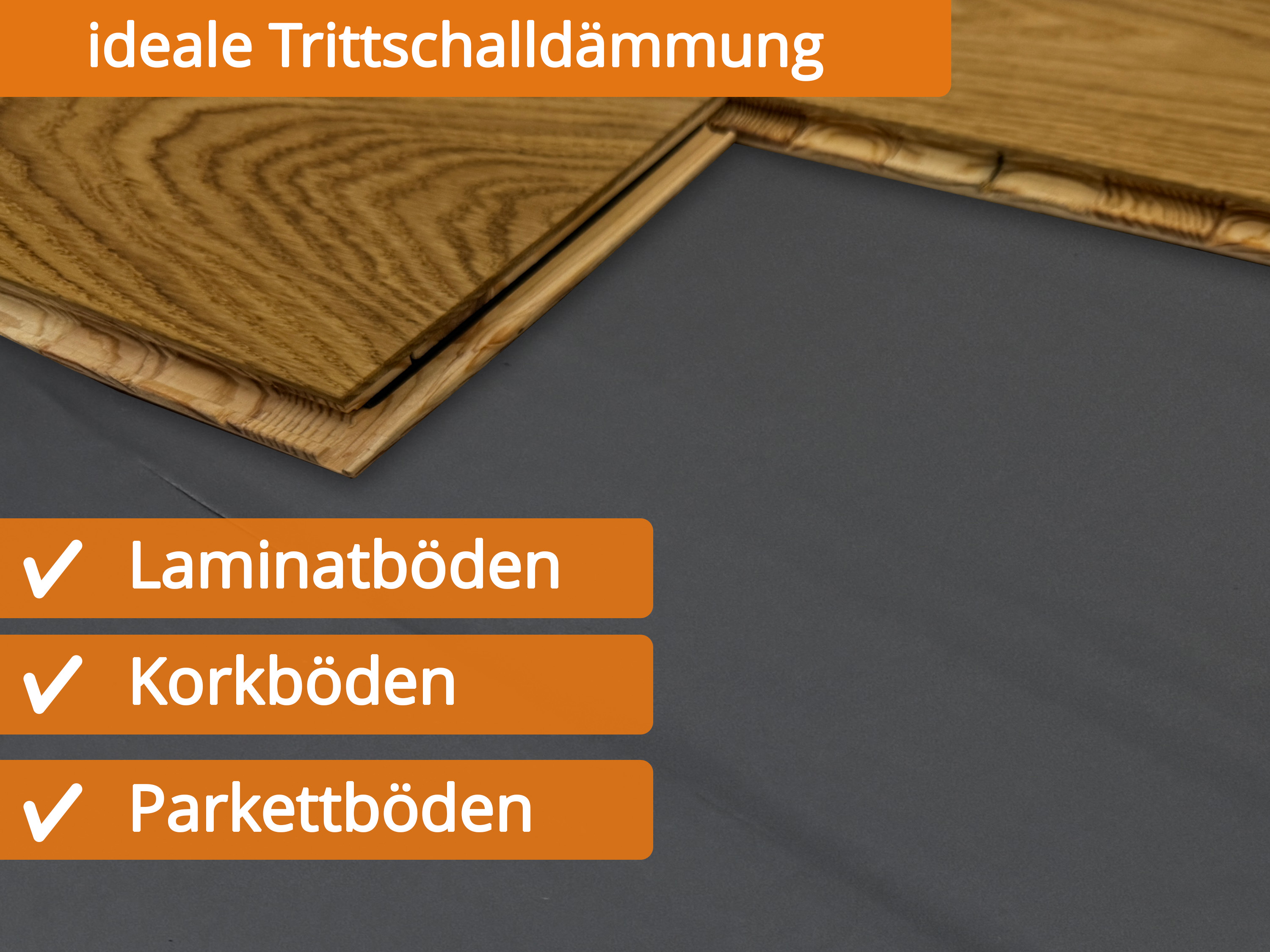 uficell® Multisound Akustik Trittschalldämmung für Laminat- und Parkettböden aus EVA-Schaum