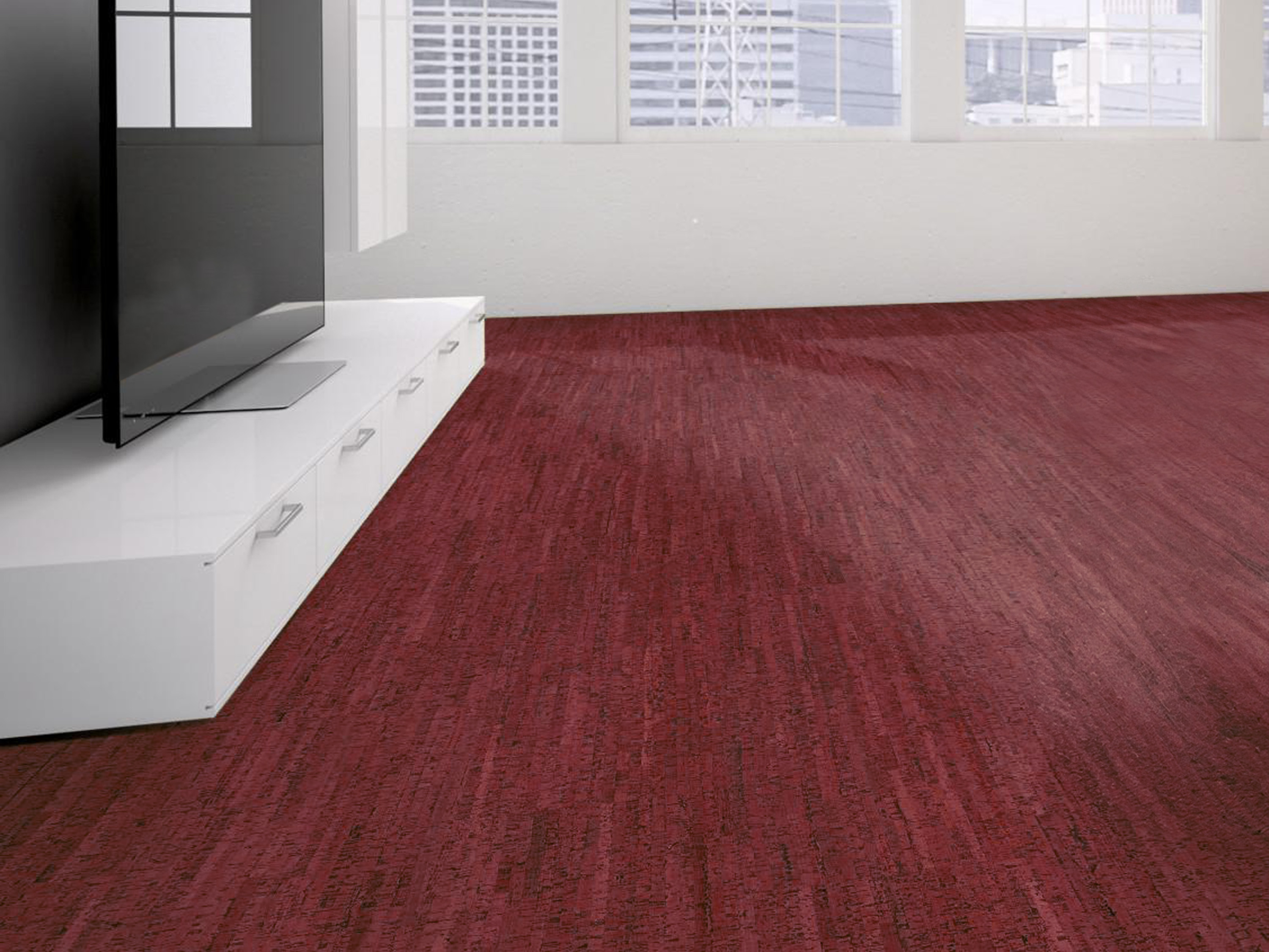 TRECOR® Klick Korkboden Mazara - 10 mm Stark - Farbe: Purpurrot