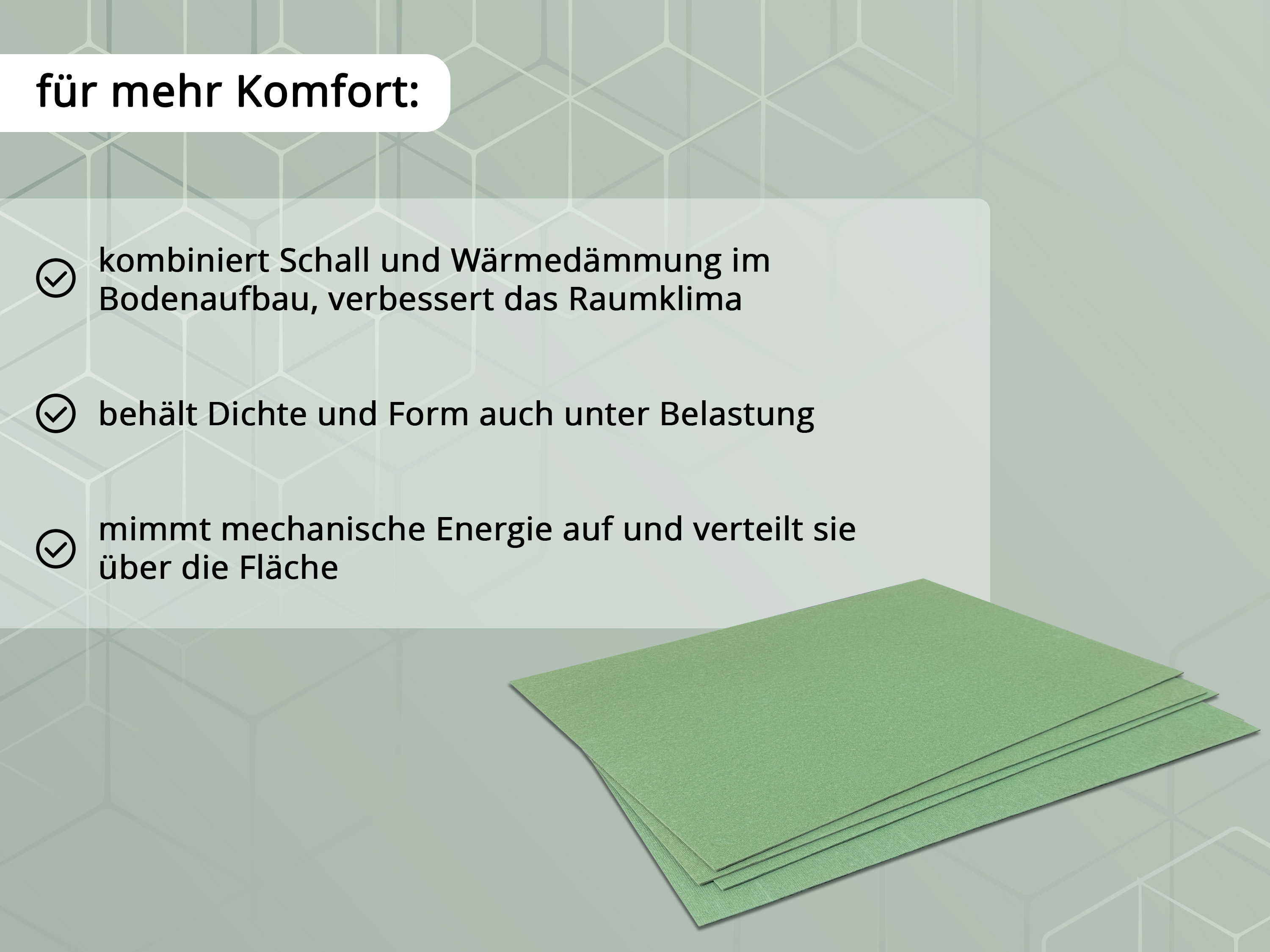 uficell® PARQUET FELT Trittschalldämmung Parkettunterlage aus Holzfaser - Stärke: 5,5 mm