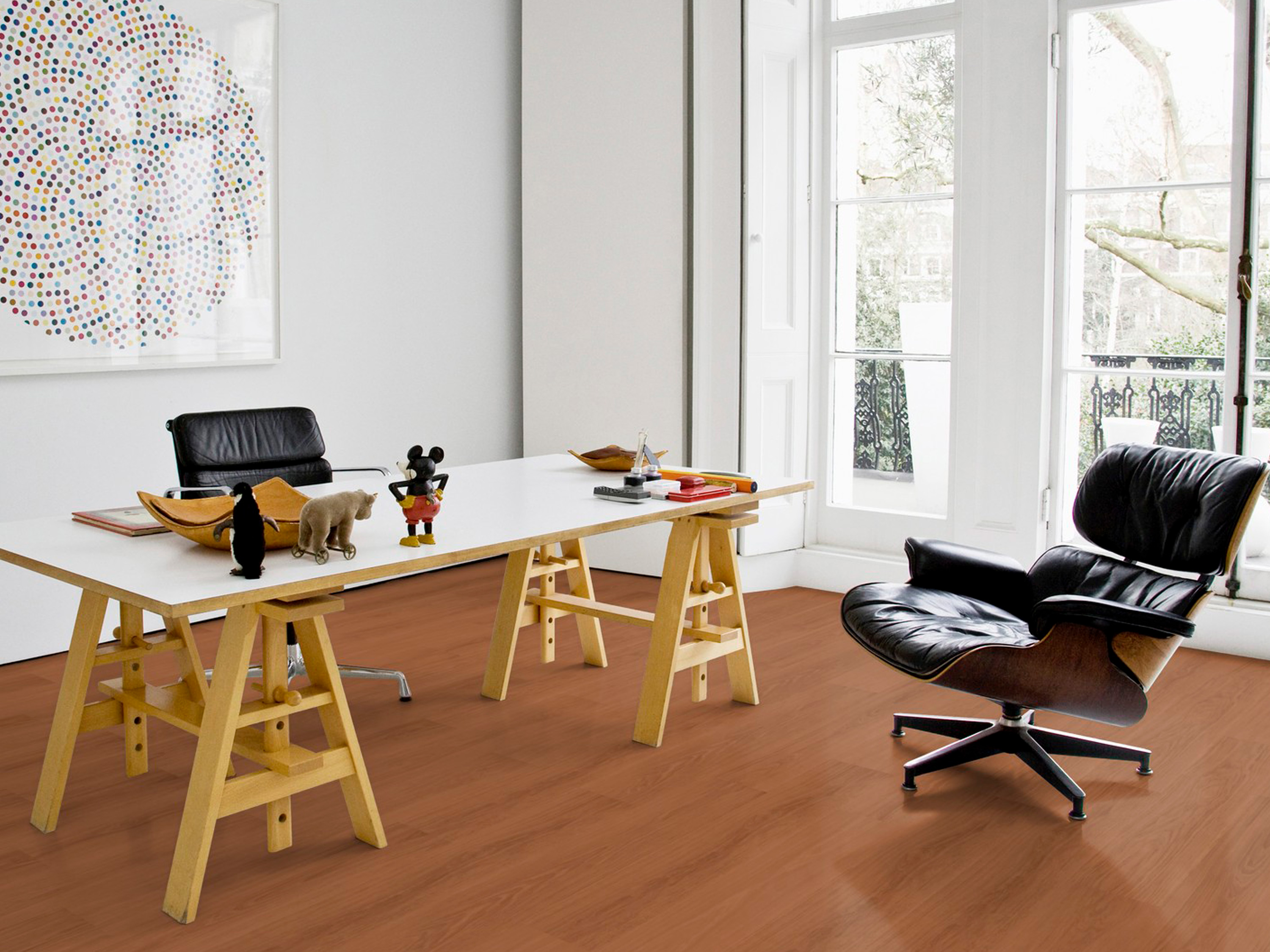 Kork Designboden Wood Basic - Elegant Oak, digitalbedrucktes Korkfurnier