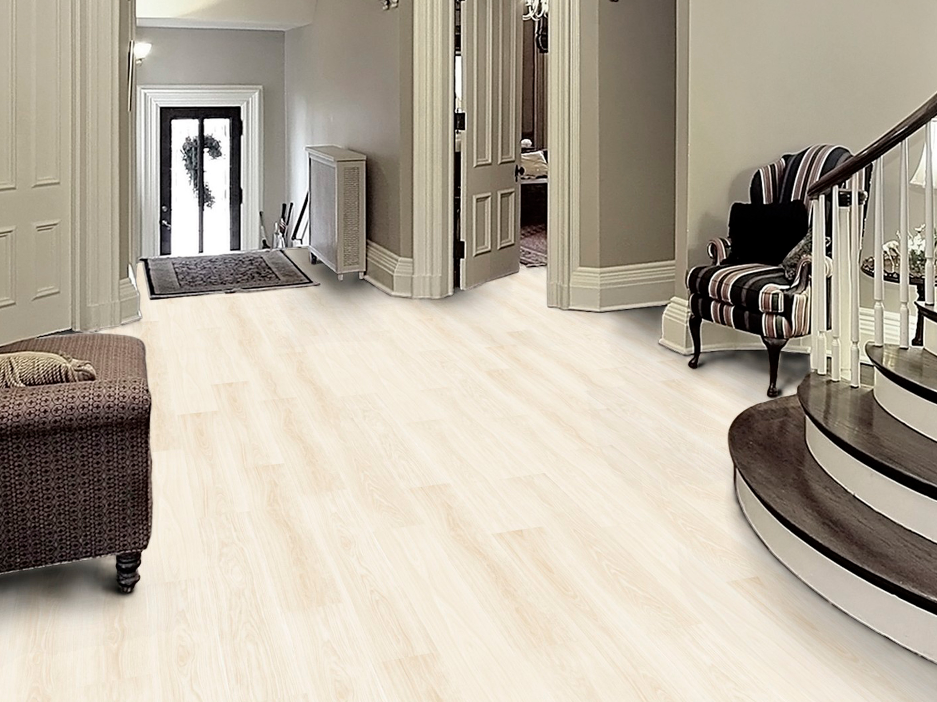 Kork Designboden Wood Basic - Haven Oak Light Sand, digitalbedrucktes Korkfurnier