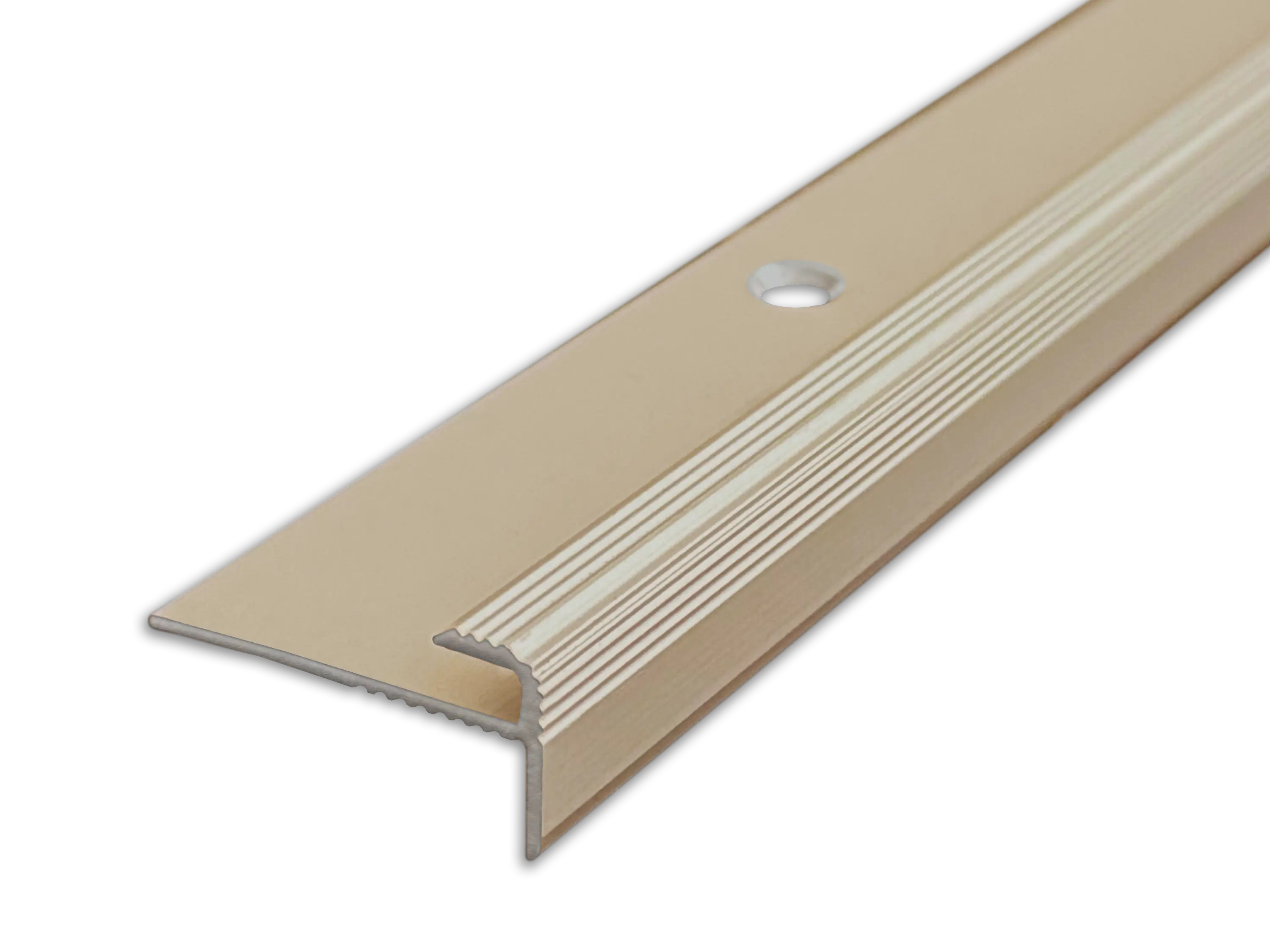 ufitec® Einschubprofil für Belagshöhen bis 3 mm mit 7 mm Nase Treppen-/Stufen Abschlussprofil