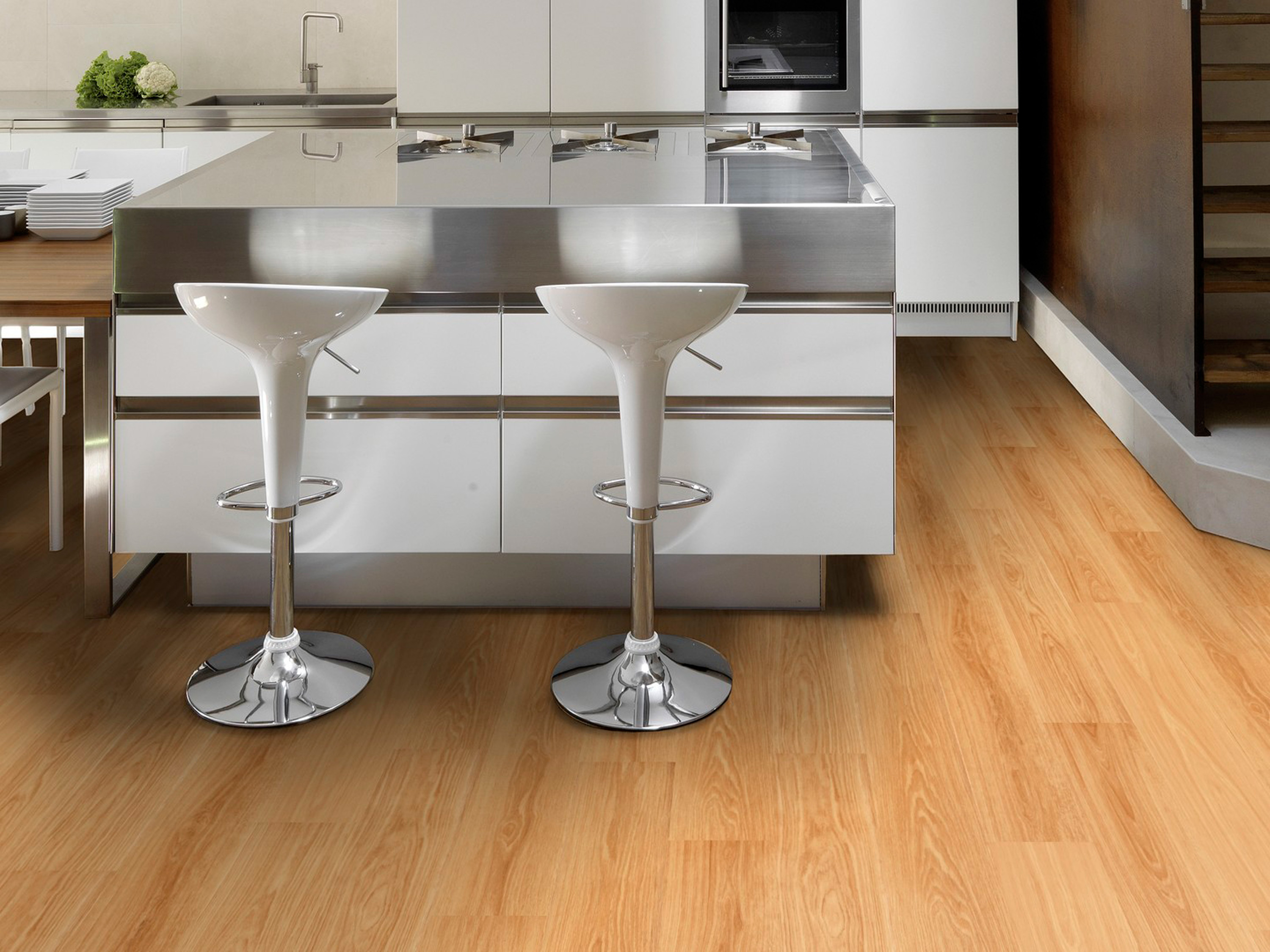 Kork Designboden Wood Basic - Antique Oak Honey, digitalbedrucktes Korkfurnier