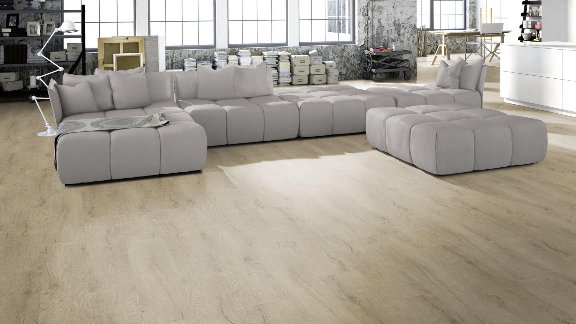 TRECOR® LVT Dryback Klebe Vinylboden Prestige Eiche Beige Landhausdiele - 2,5 mm starker Designboden