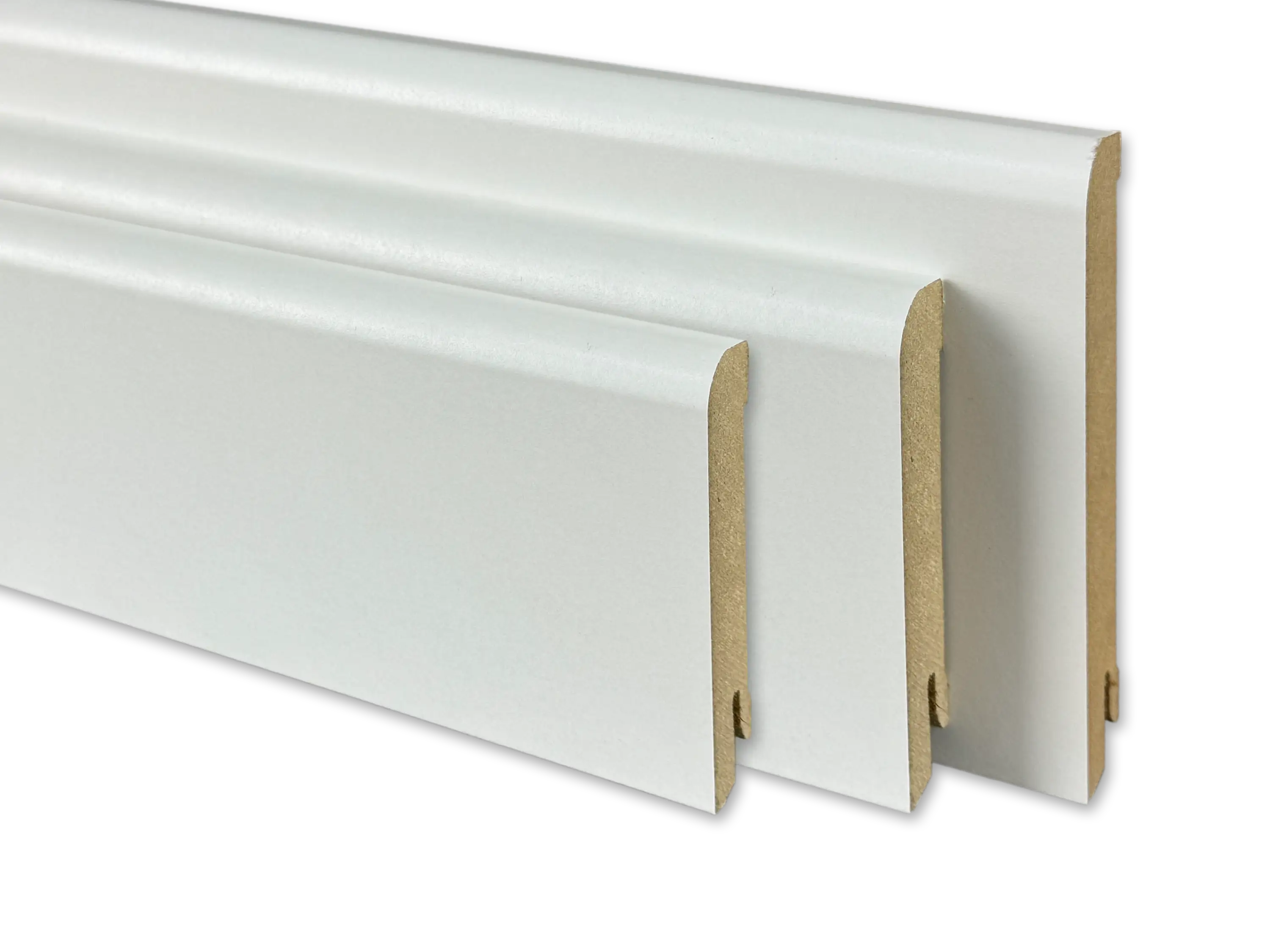 Trecor® Sockelleiste CLASSIC Nürnberger Profil, MDF, weiß
