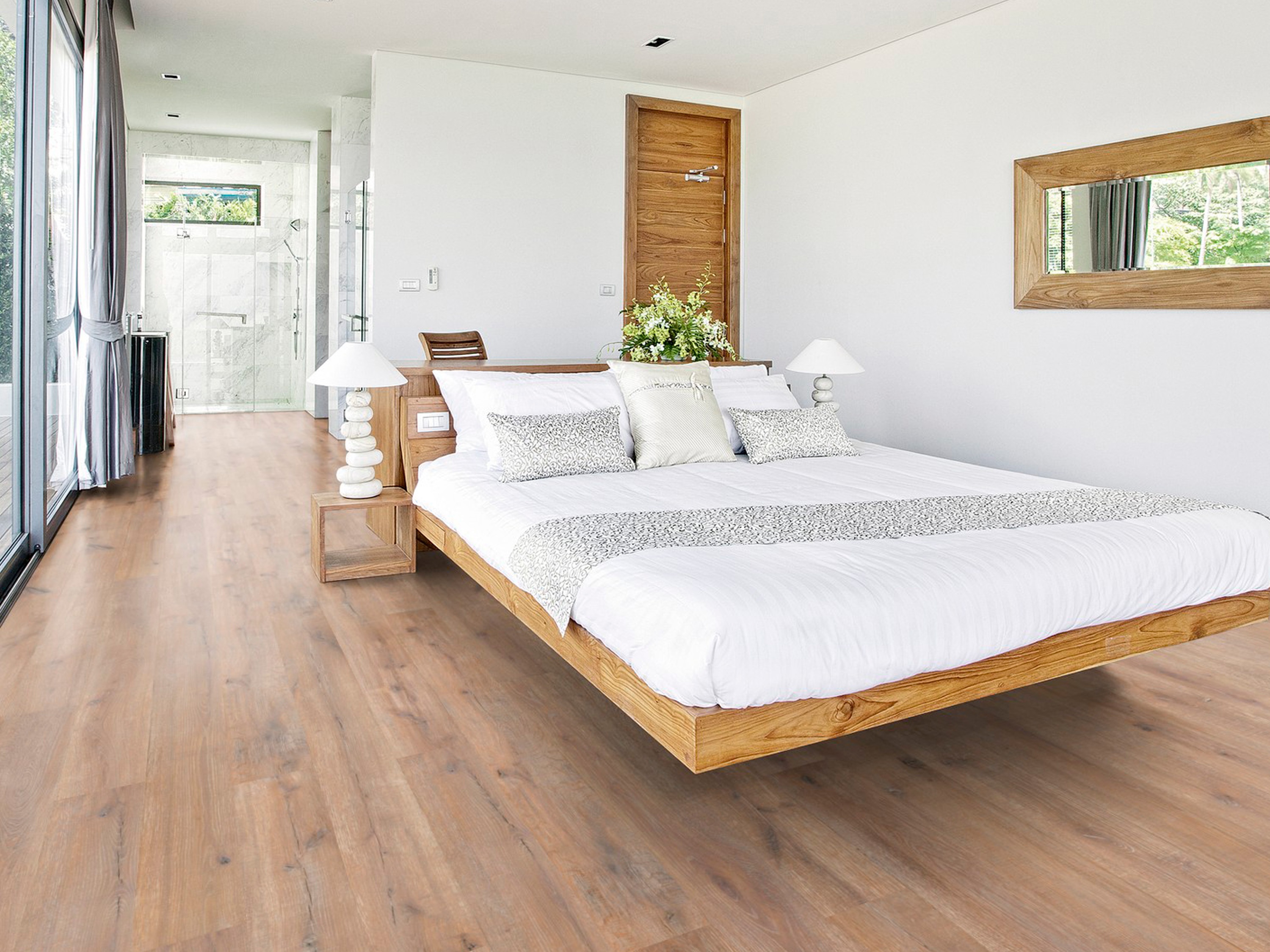 Kork Designboden Wood Basic - Alaska Oak, digitalbedrucktes Korkfurnier