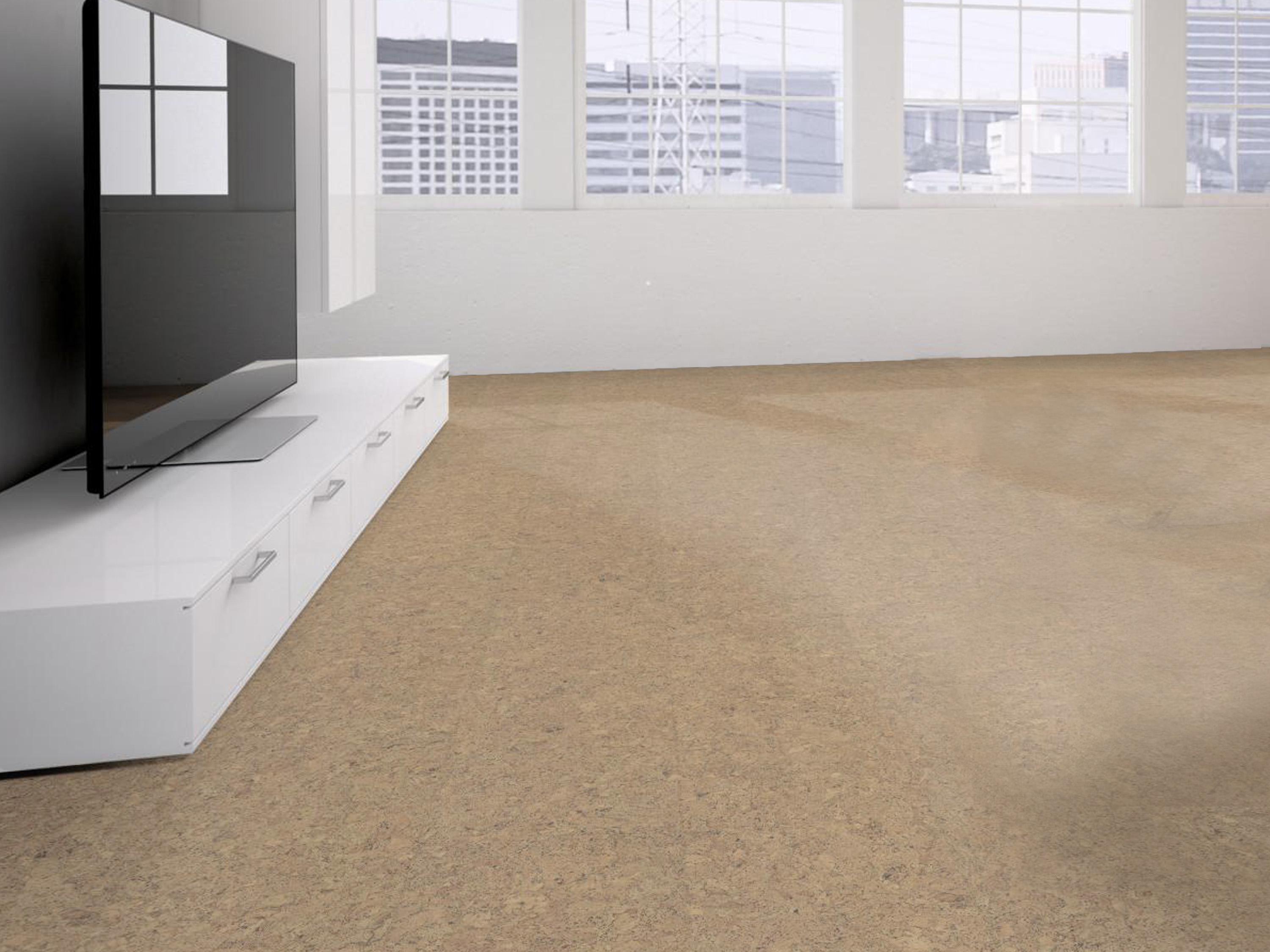 TRECOR® Klick Korkboden Evora - 10 mm Stark - Farbe: Elfenbein