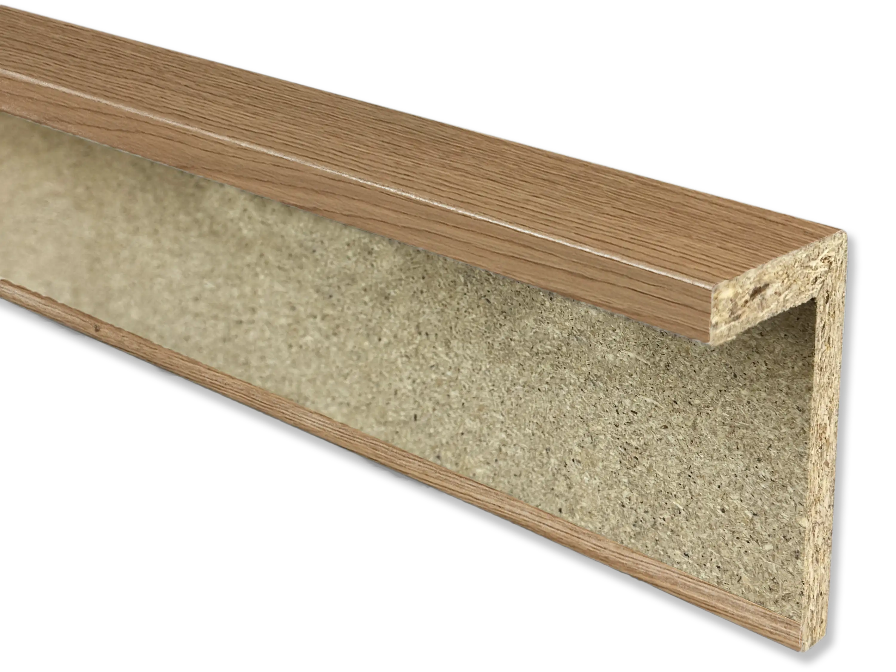 Sockelleiste Heizrohrabdeckung CUBE – Abdeckleiste für Heizungsrohre, Eiche, 44x77 mm