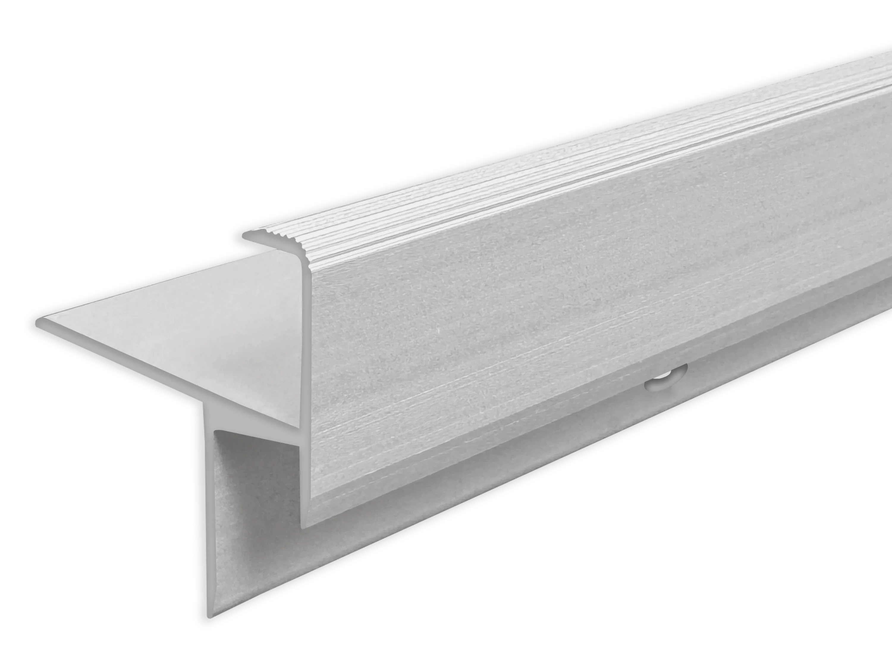 ufitec® Treppenkantenprofil beidseitig für Laminat u. Parkett - Belagshöhen von 13,3 mm-Alu eloxiert