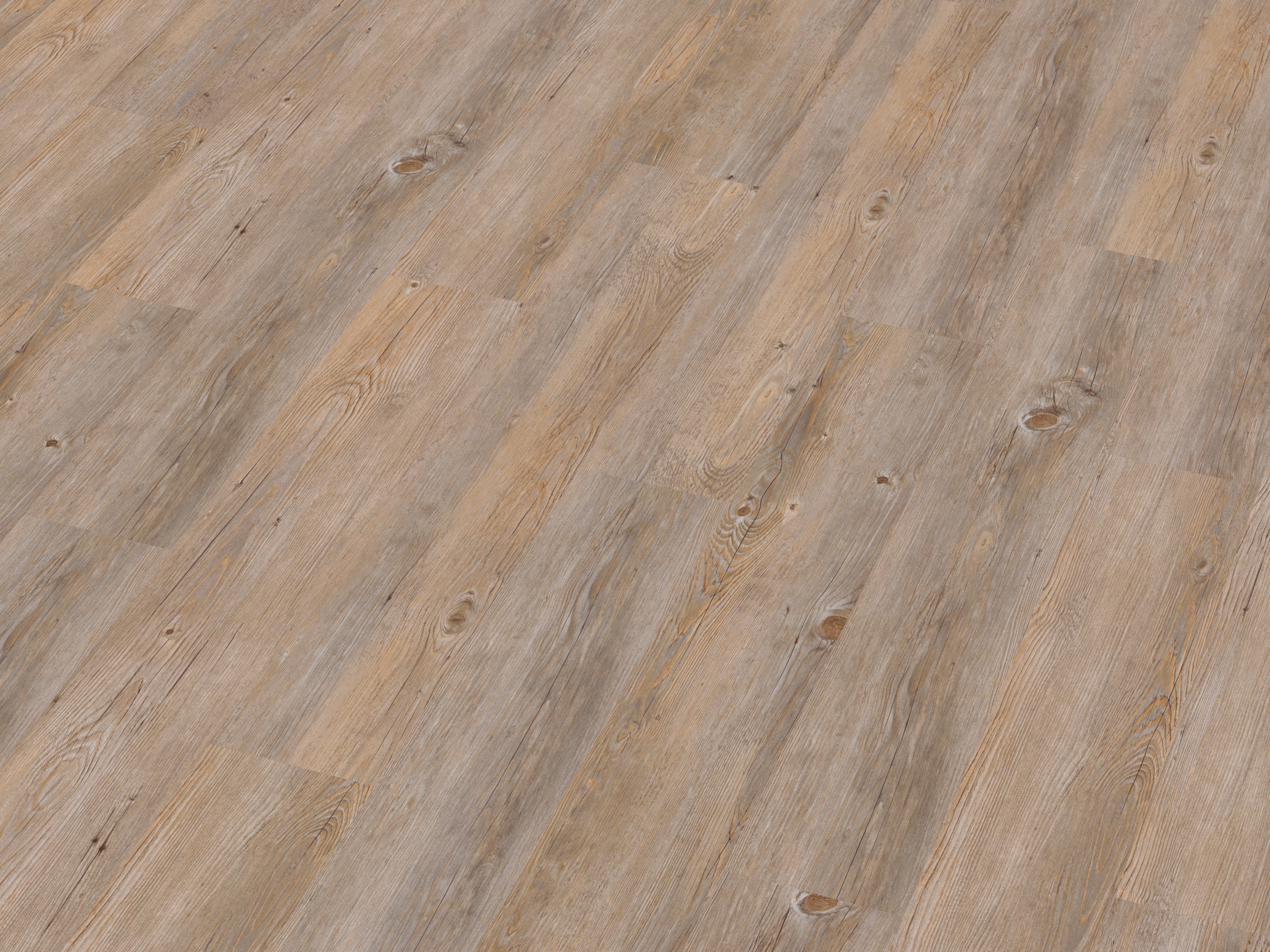 Kork Designboden Wood Basic - Alaska Oak, digitalbedrucktes Korkfurnier