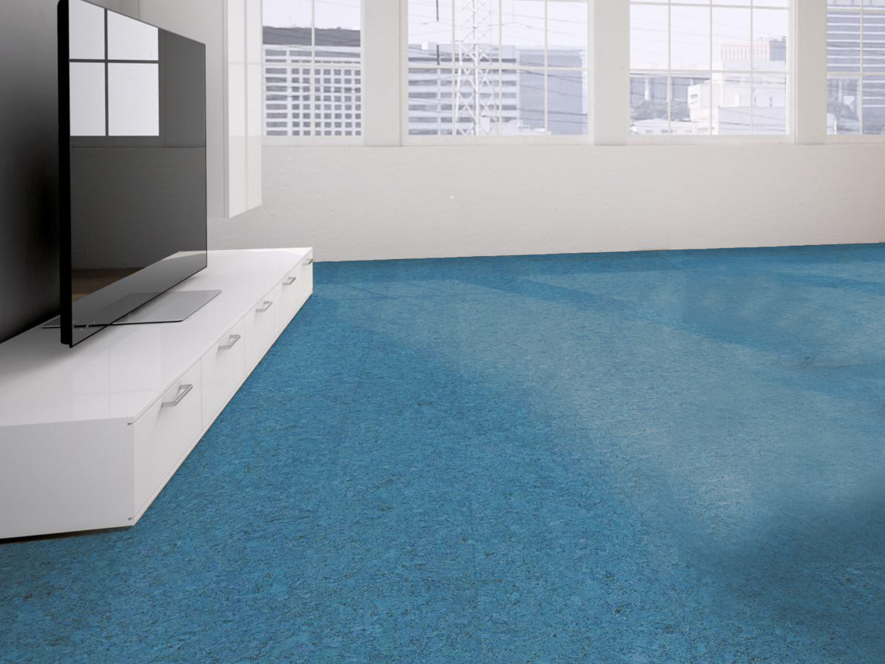 TRECOR® Klick Korkboden Evora - 10 mm Stark - Farbe: Himmelblau