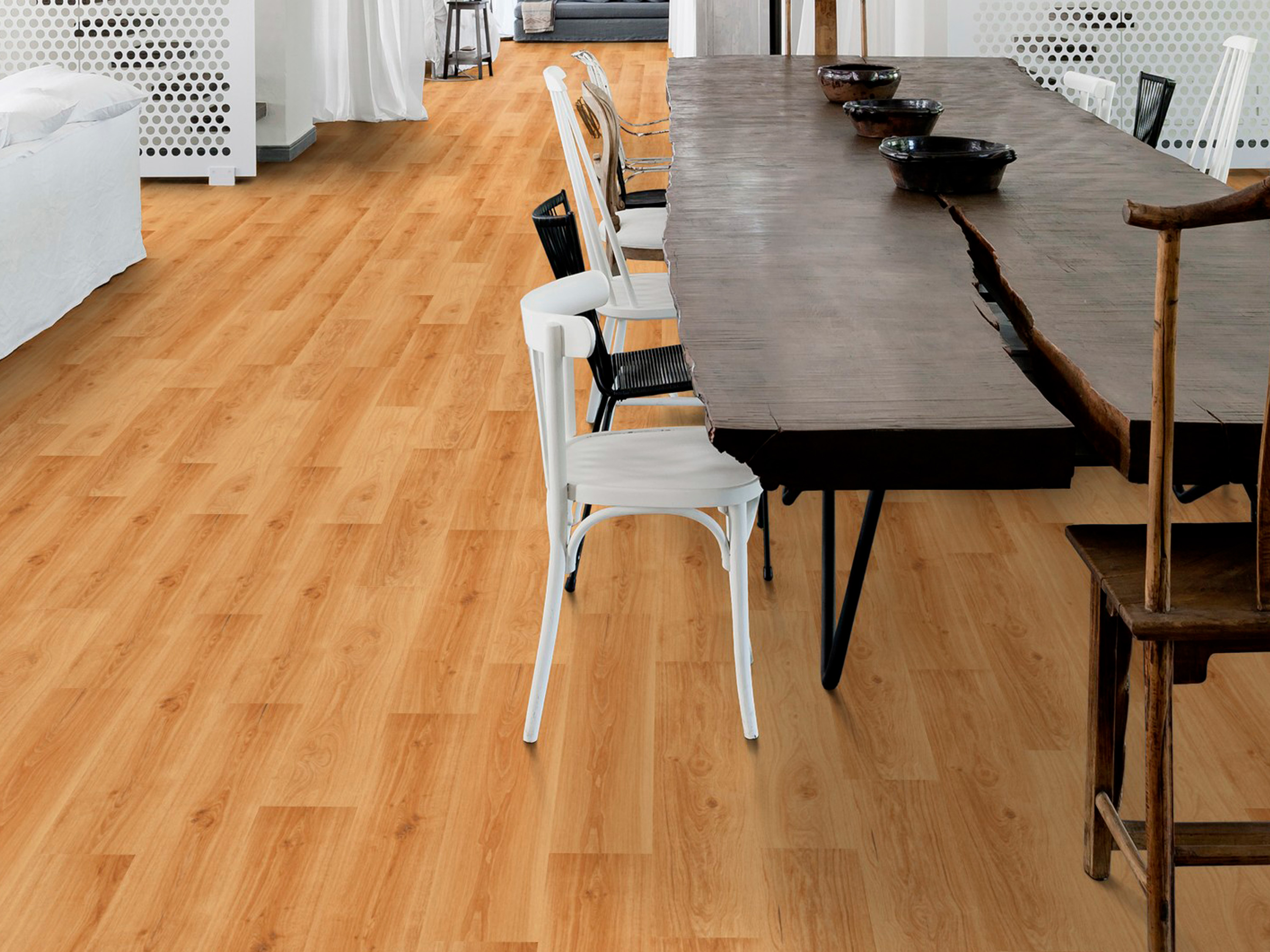 Kork Designboden Wood Basic - Ariana Oak, digitalbedrucktes Korkfurnier