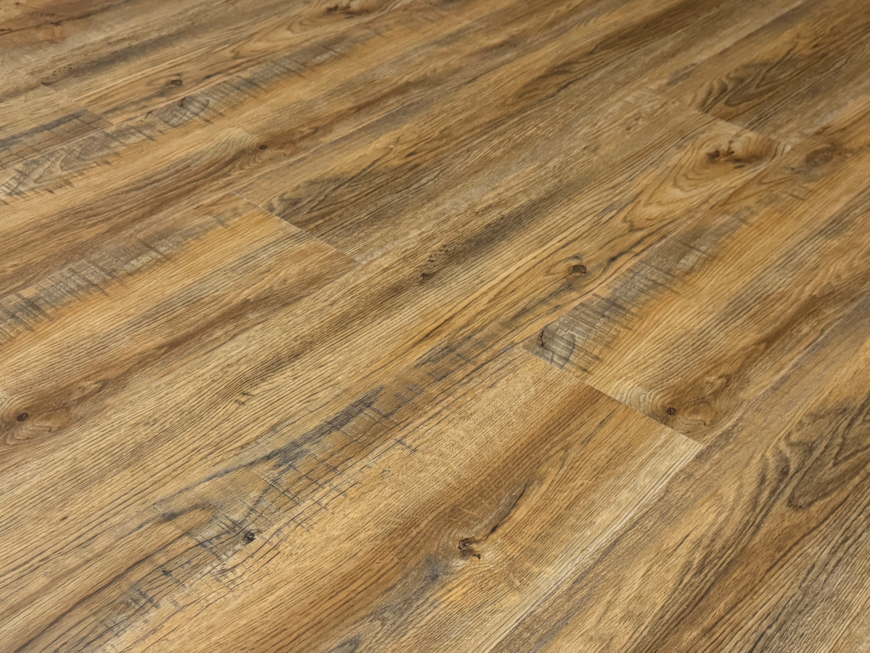 TRECOR® LVT Dryback Klebe-Vinylboden Eiche Rustikal Natur Landhausdiele – wasserfest, 2 mm stark, 0,3 mm Nutzschicht