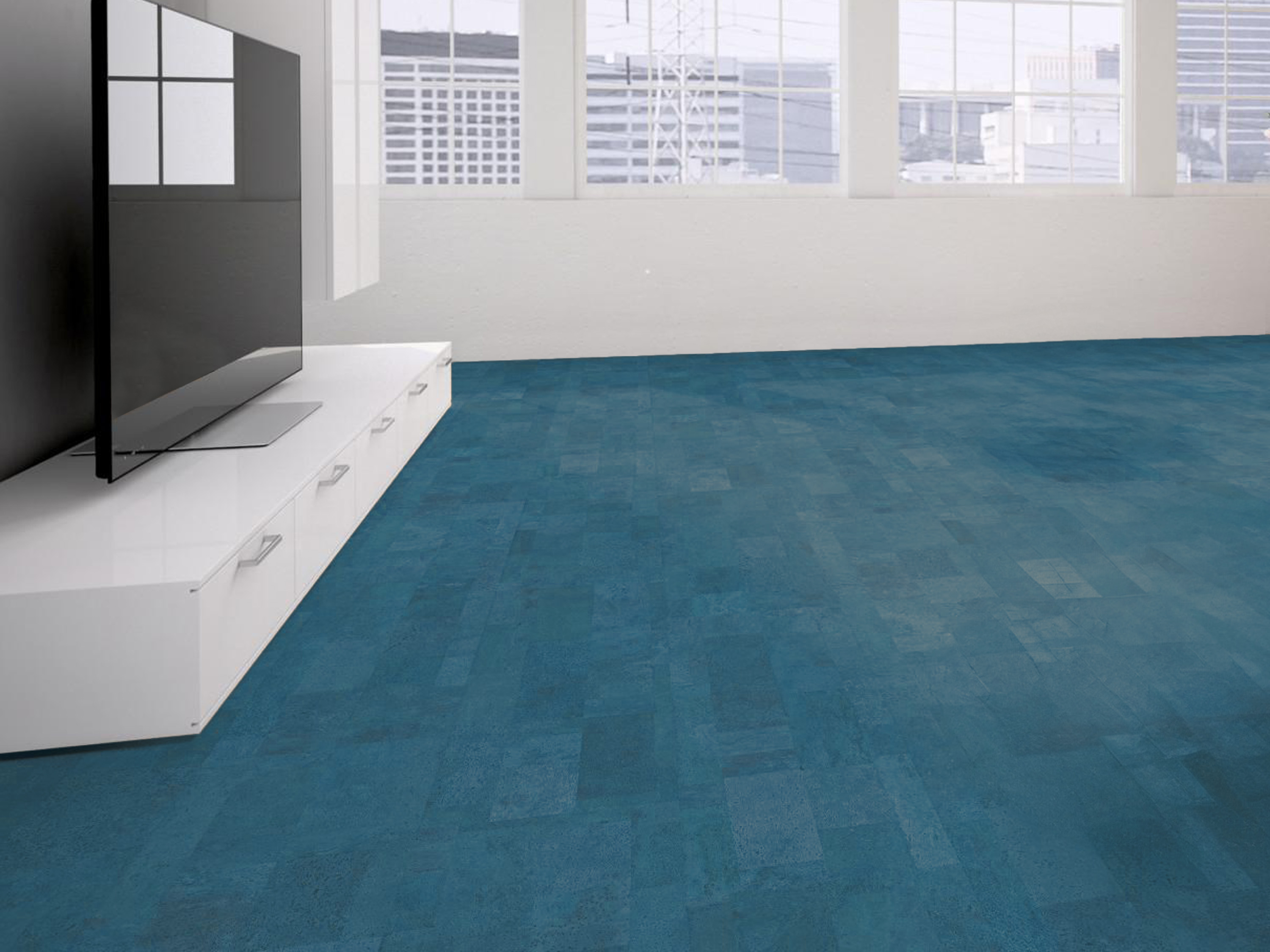TRECOR® Klick Korkboden Merida - 10 mm Stark - Farbe: Signalblau